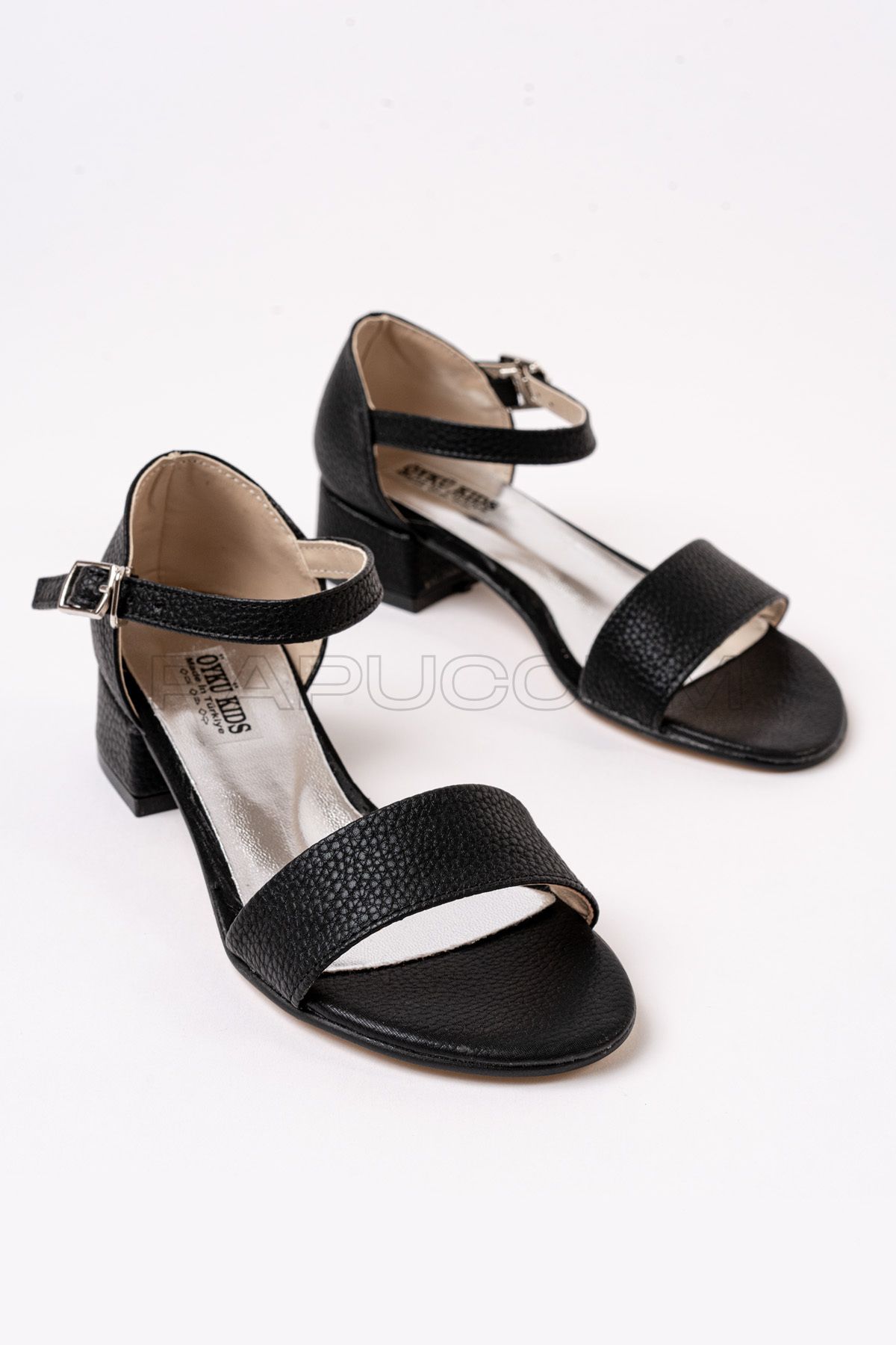 p papuccum ortopedi çocuk ayakkabıları Kız Çocuk Siyah Günlük Topuklu Abiye Ayakkabı