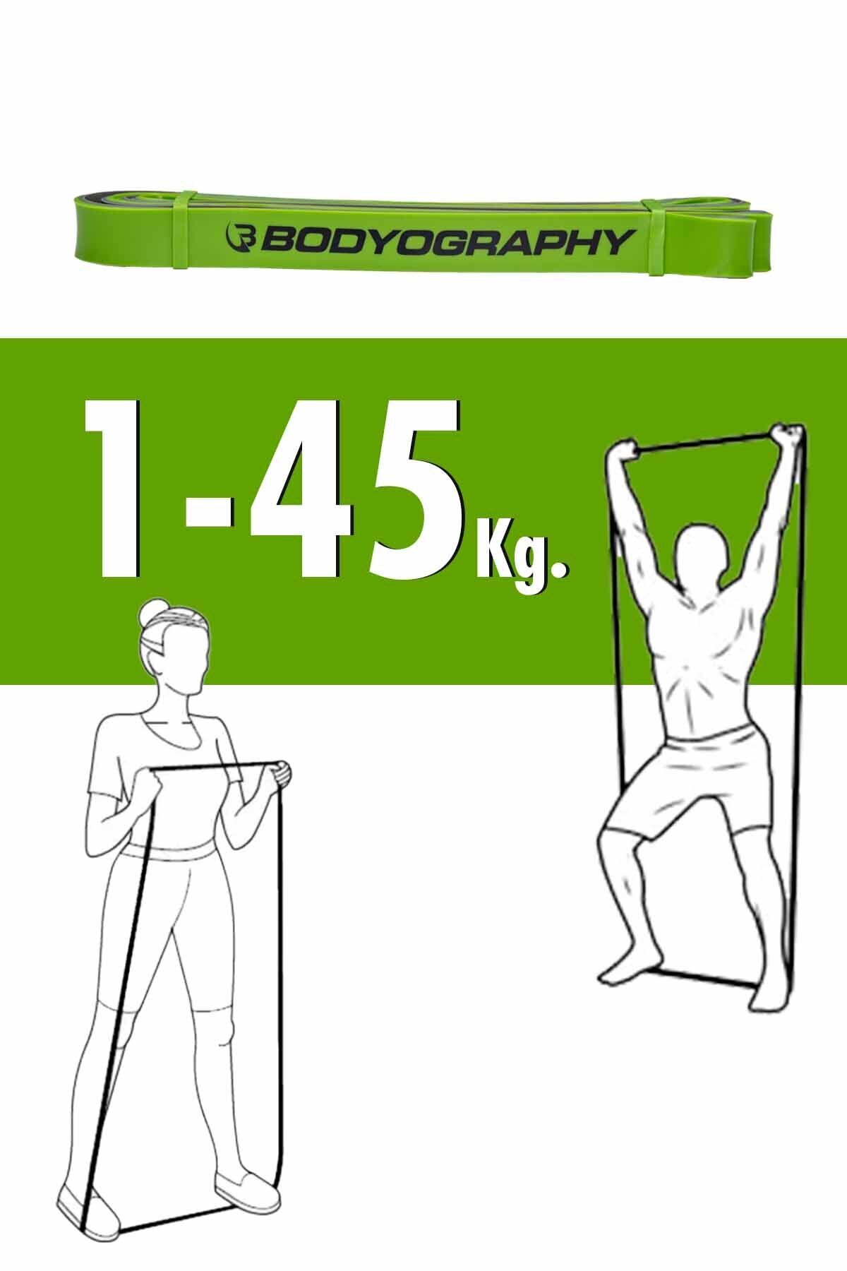 Bodyography 1-45 Kg. Direnç Lastiği, Fonksiyonel Egzersiz, Pull Up, Barfiks, Dips Yardımcı Destek Bandı