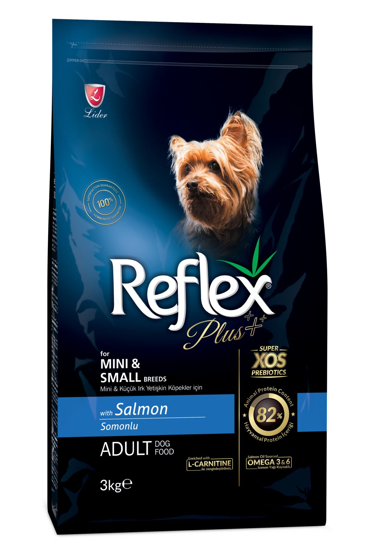 Reflex Plus REFLEX Somonlu Mini Ve Küçük Irk Yetişkin Köpek Maması 3 KG