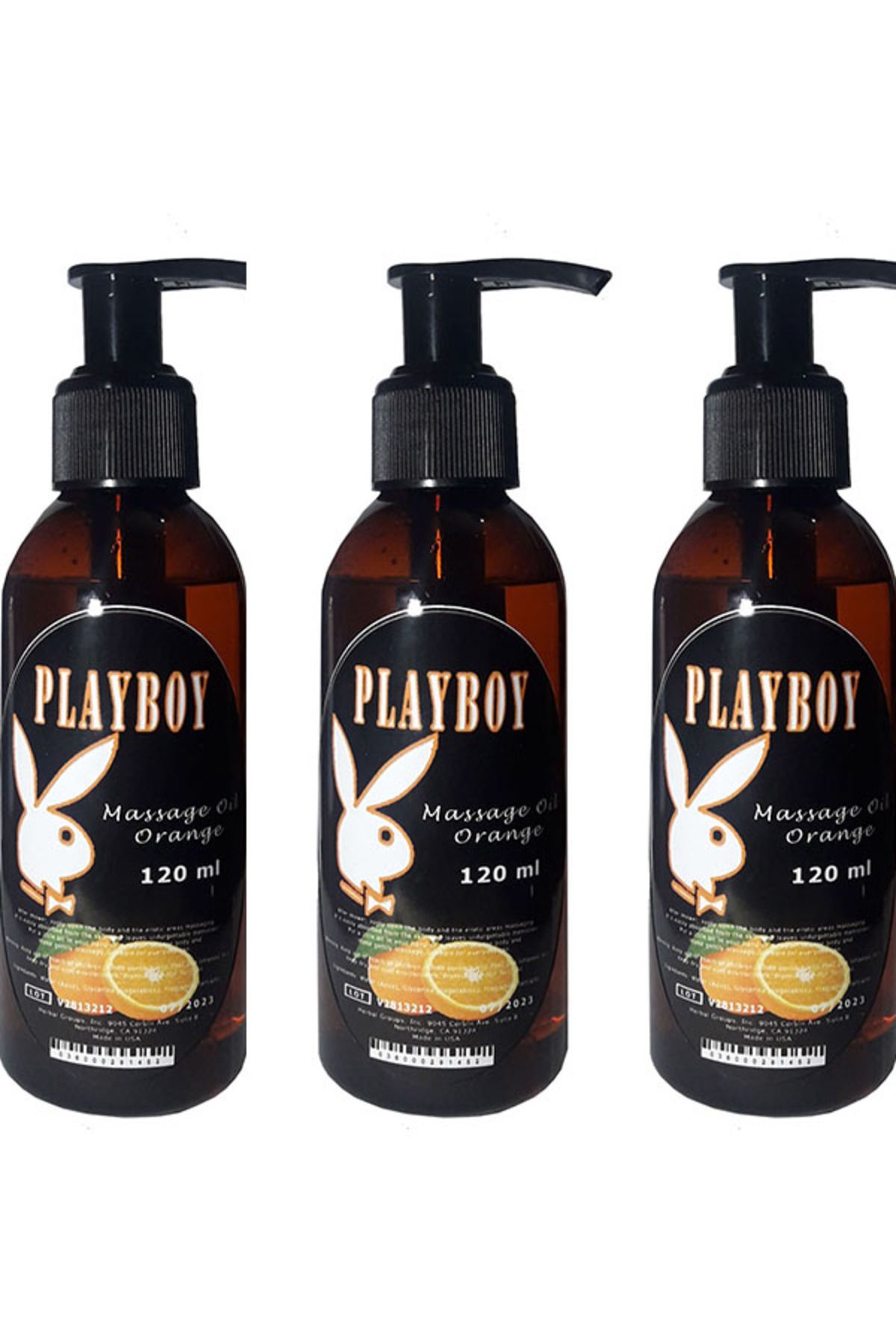 Playboy Portakal Aromalı Vücut Masaj Yağı 120 ml X 3