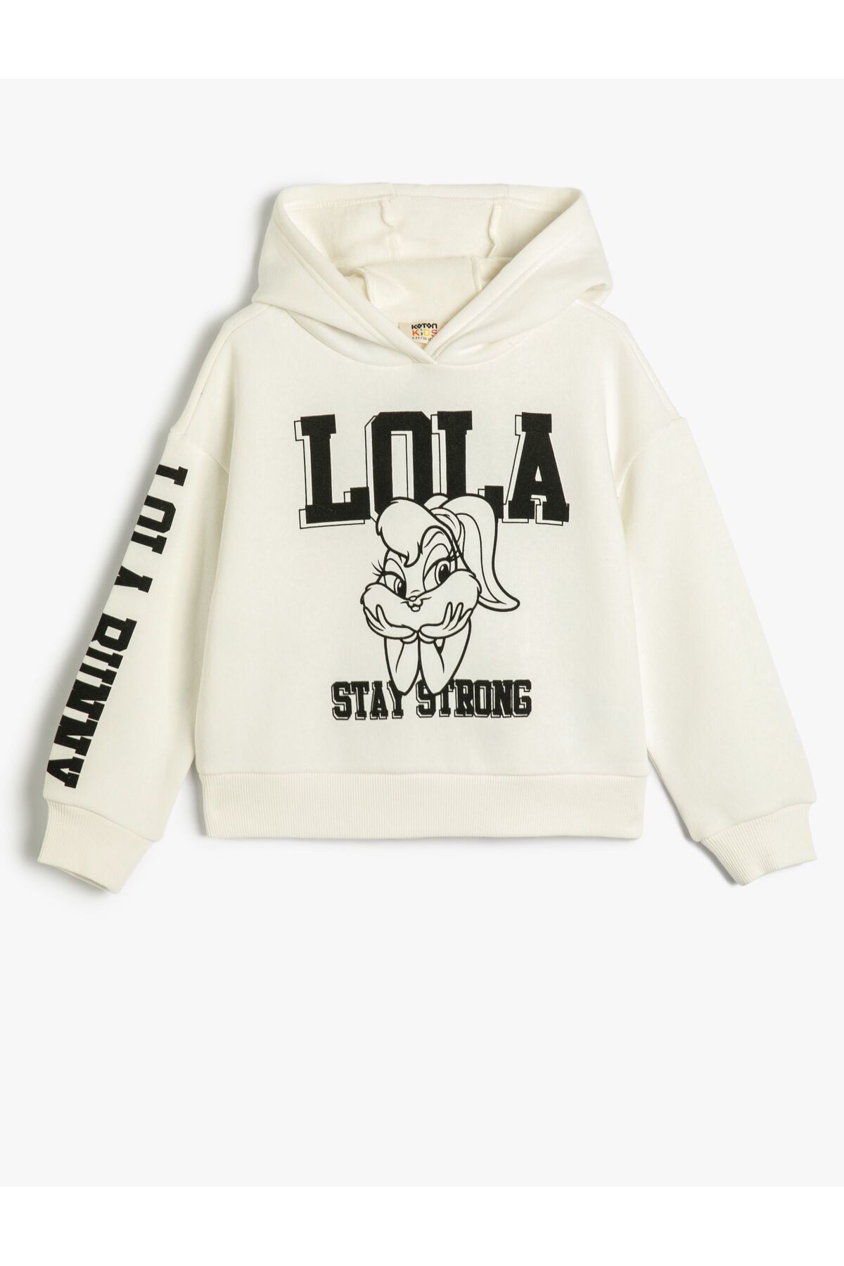 Koton Lola Bunny Kapşonlu Sweatshirt Lisanslı Uzun Kollu Şardonlu