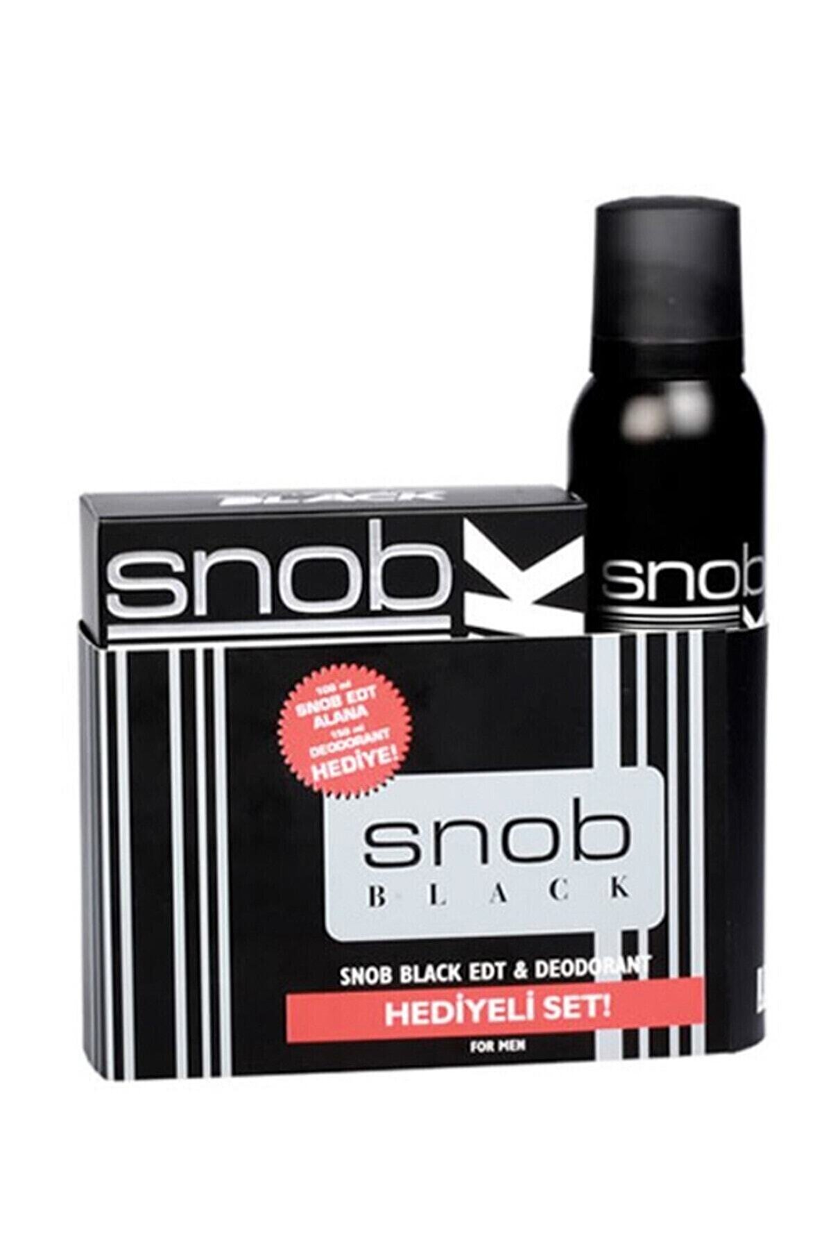 Snob Black Edt 100 ml Deo Sprey 150 ml Erkek Parfüm Seti