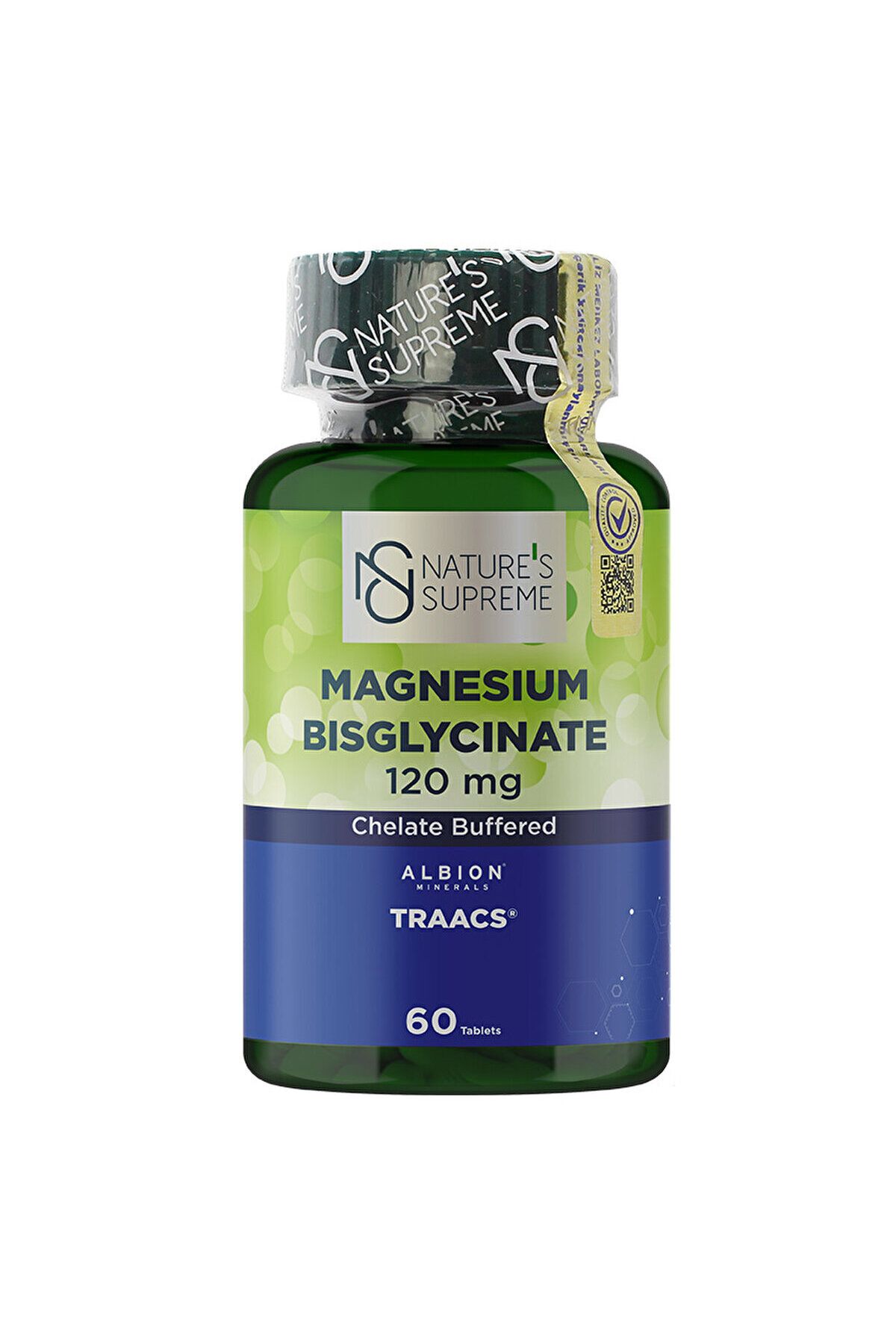 Natures Supreme Magnesium Bisglycinate 120 Mg 60 Tablet