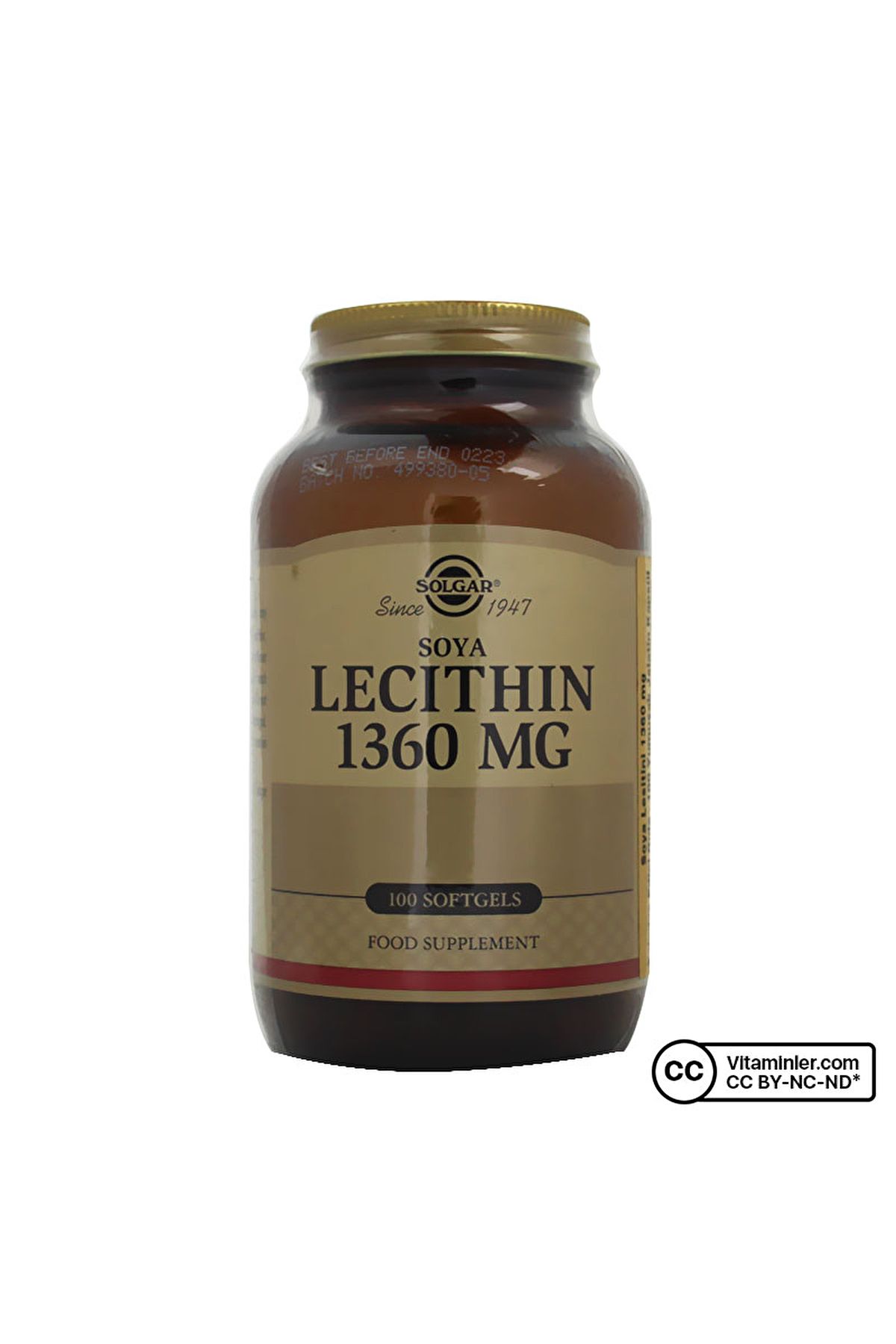 Solgar Lecithin 1360 Mg 100 Kapsül