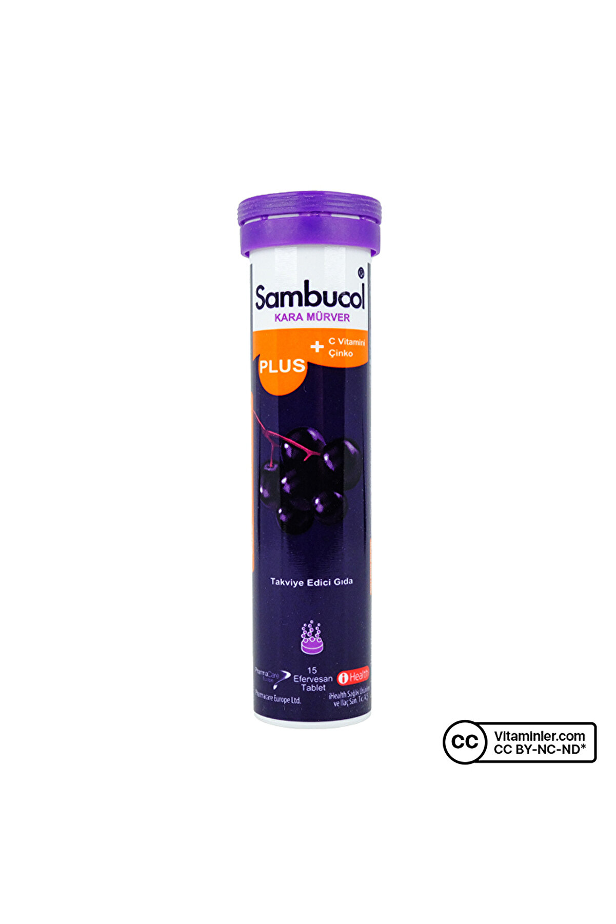 Sambucol Plus Kara Mürver + C Vitamini Çinko Takviye Edici Gıda 15 Tablet