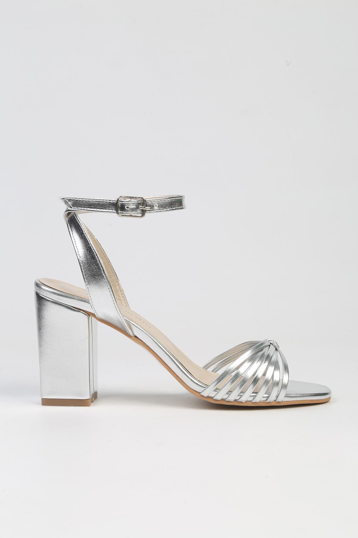 Pierre Cardin ® | PC-53057- 3959 Gümüş-Kadın Topuklu Ayakkabı