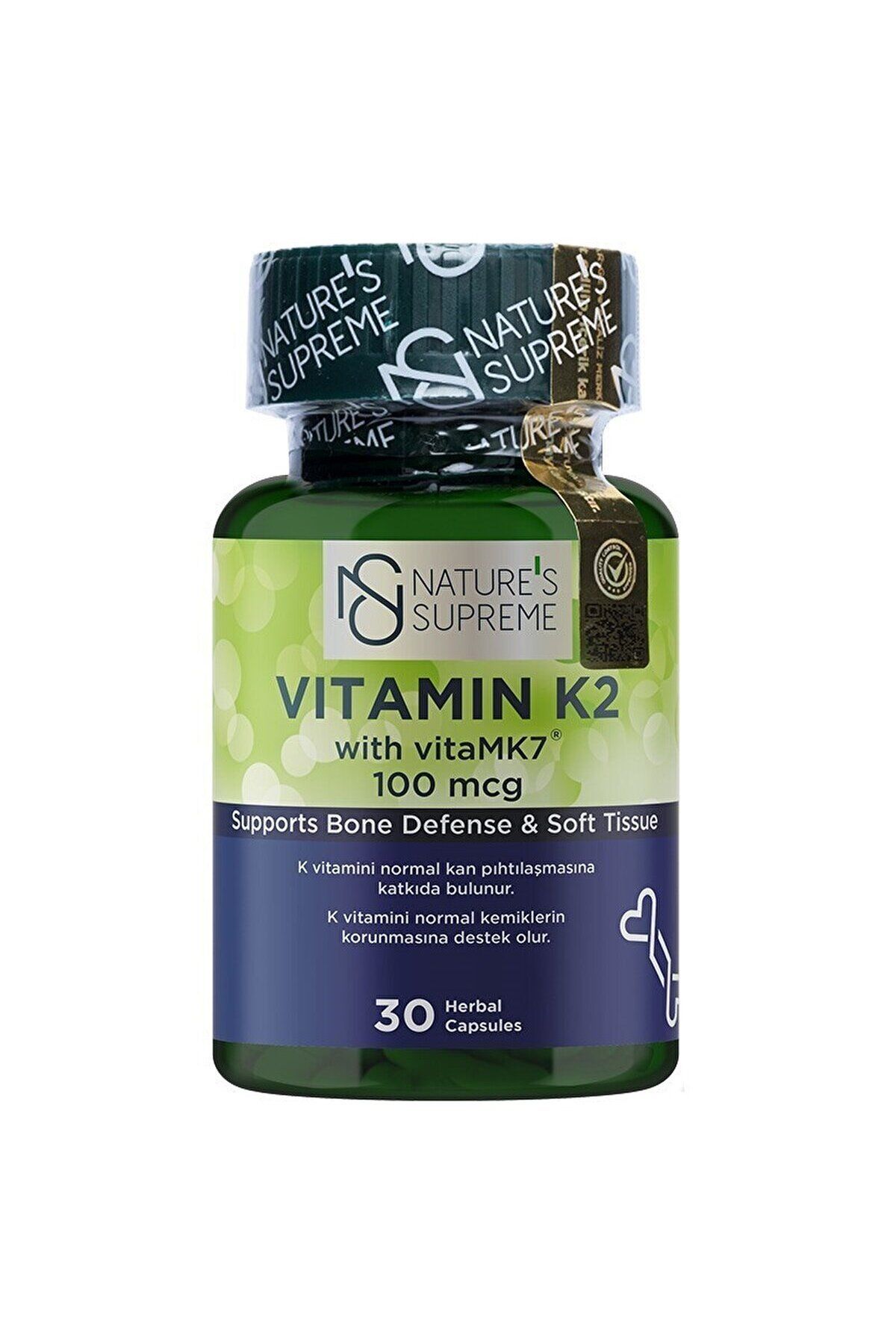 Natures Supreme Vitamin K2 100 Mcg 30 Kapsül