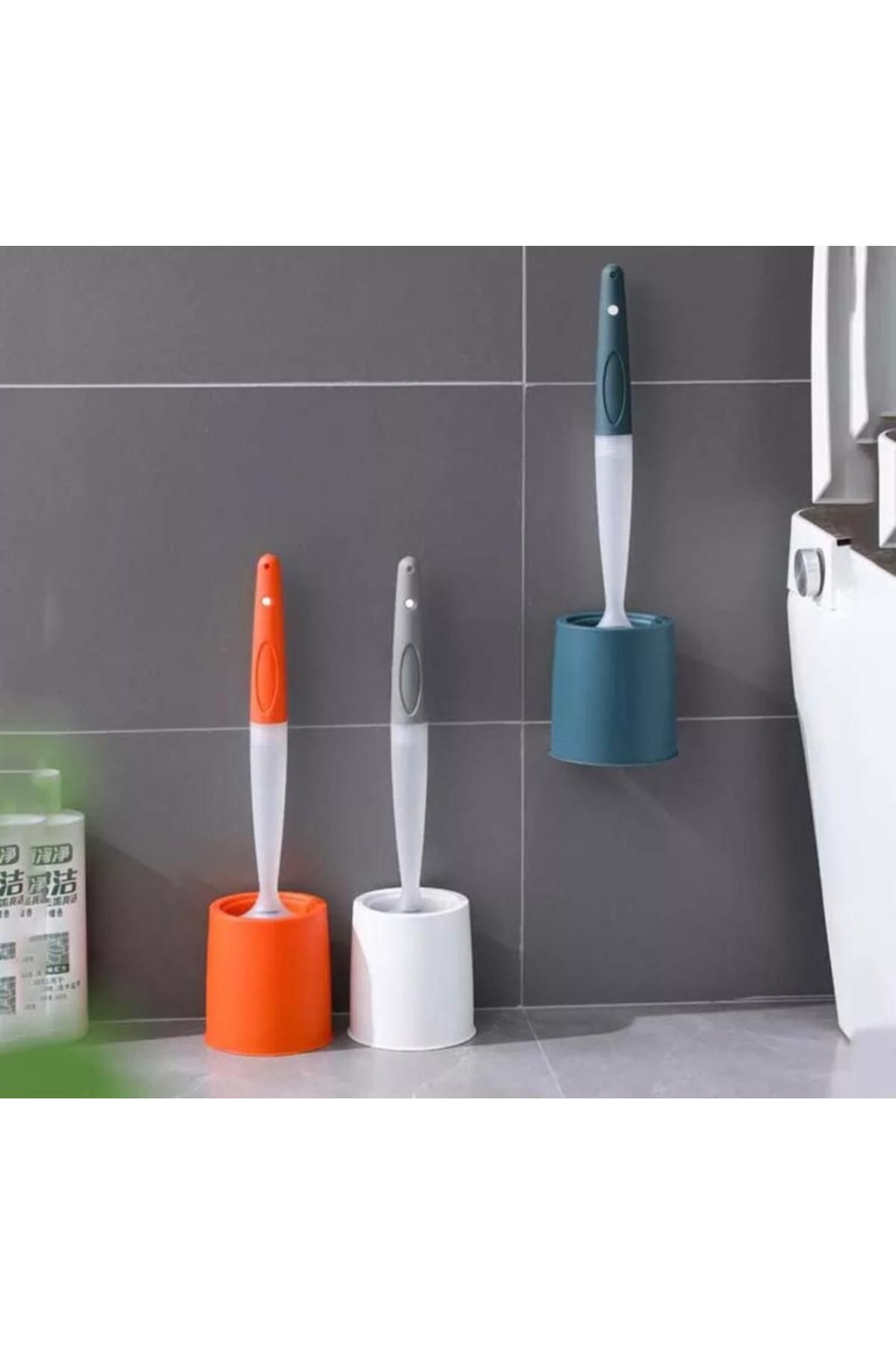 TRENDLESS Deterjan Hazneli Silikon Tuvalet Fırçası - Yeni Nesil Banyo Wc Klozet Temizleme Fırçası