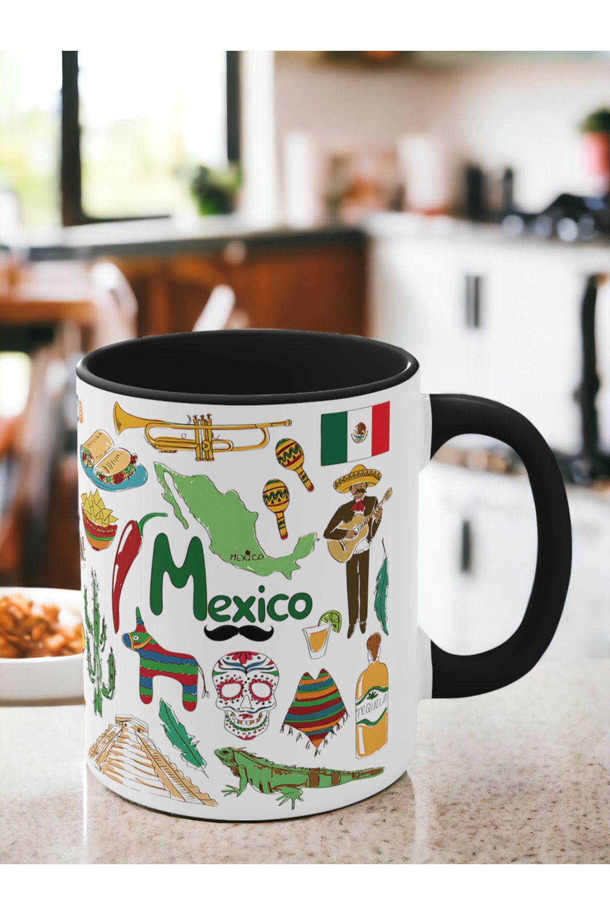 daphne studio Meksika Mexico Ülke Country Gezgin Seyahat Traveler Tatil Porselen Tasarım Kupa Bardak
