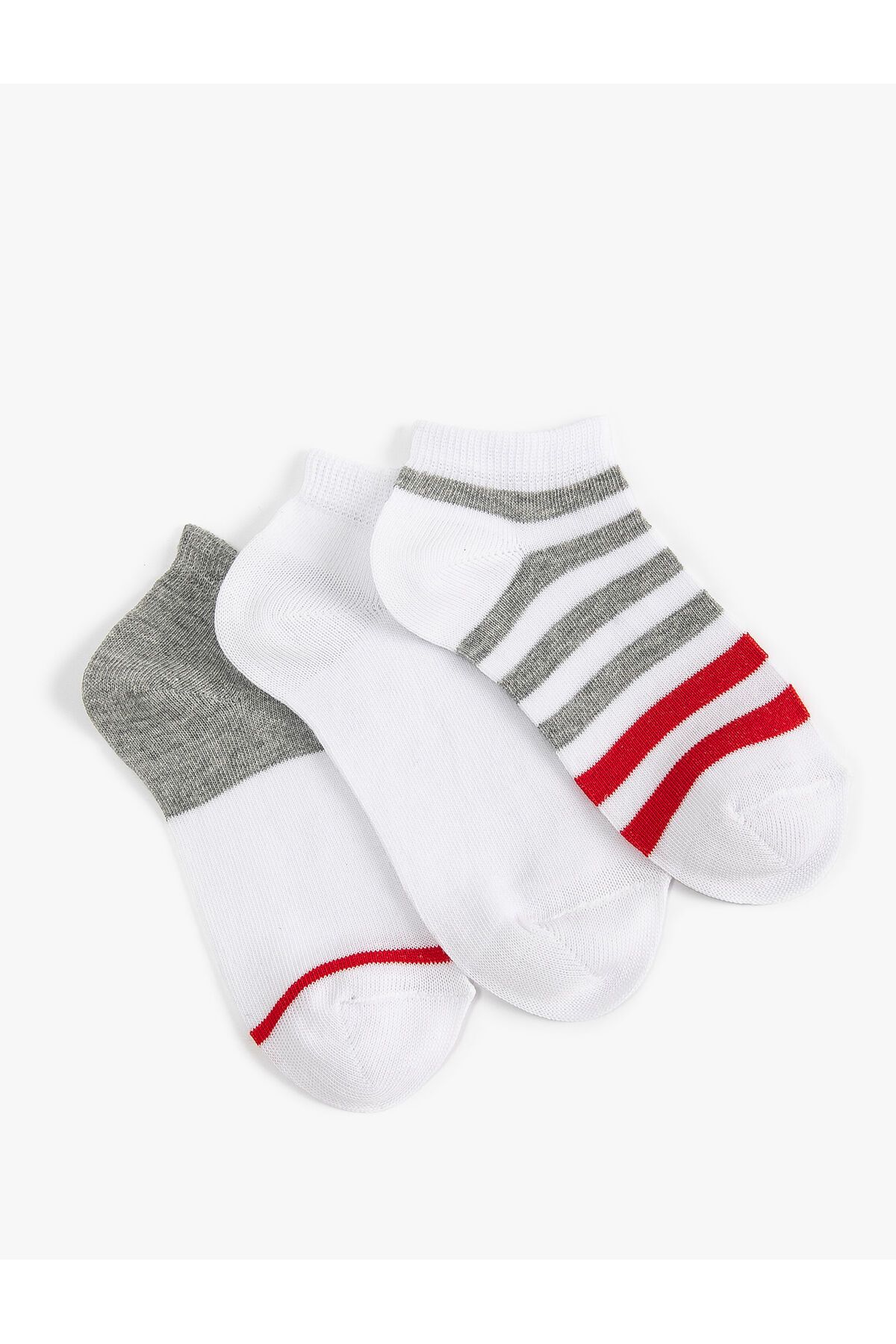 Koton 3’lü Çok Renkli Çizgili Pamuk Karışımlı Çorap Seti