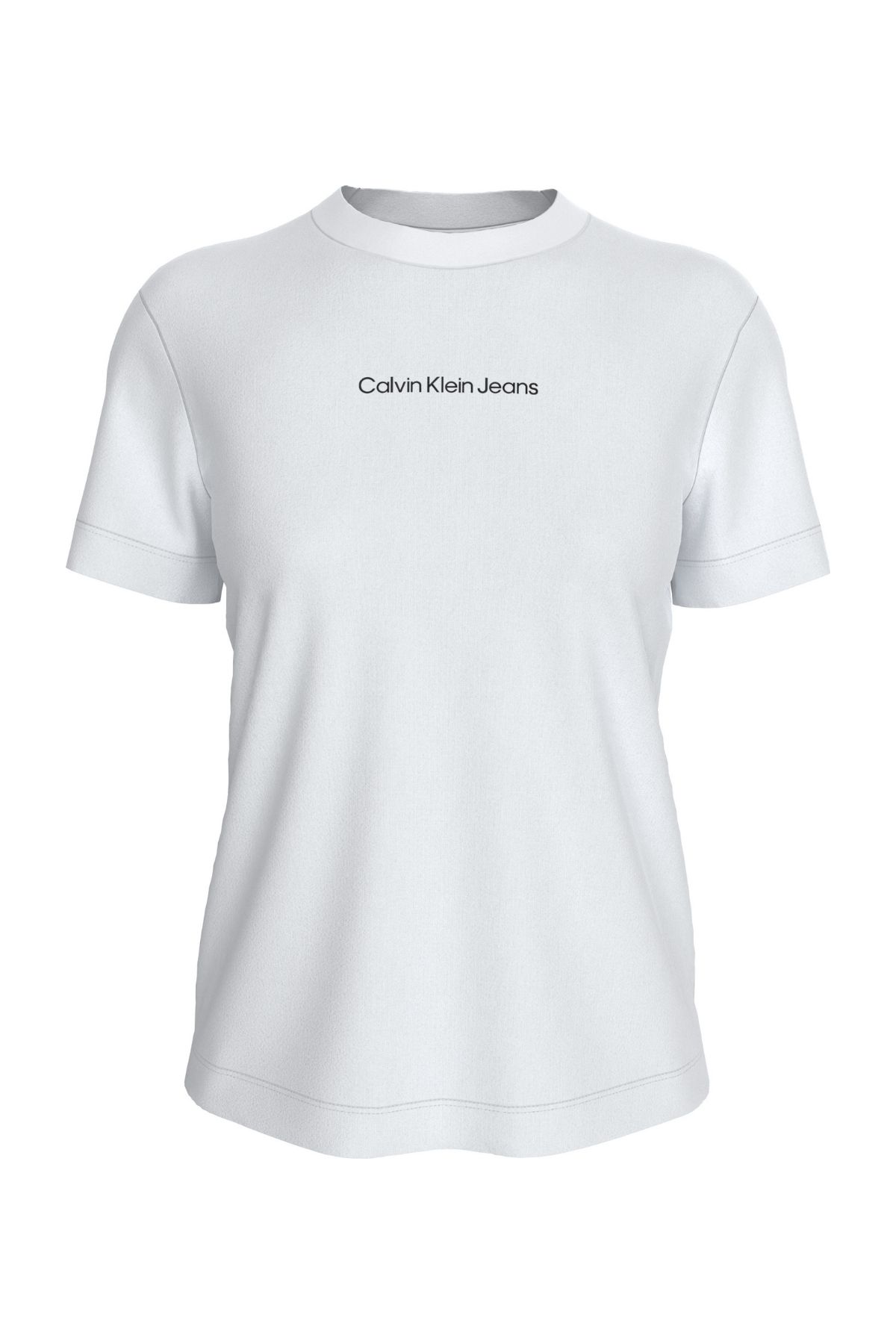 Calvin Klein Kadın Marka Logolu Günlük Kullanıma Uygun Beyaz T-shirt J20j221065-yaf
