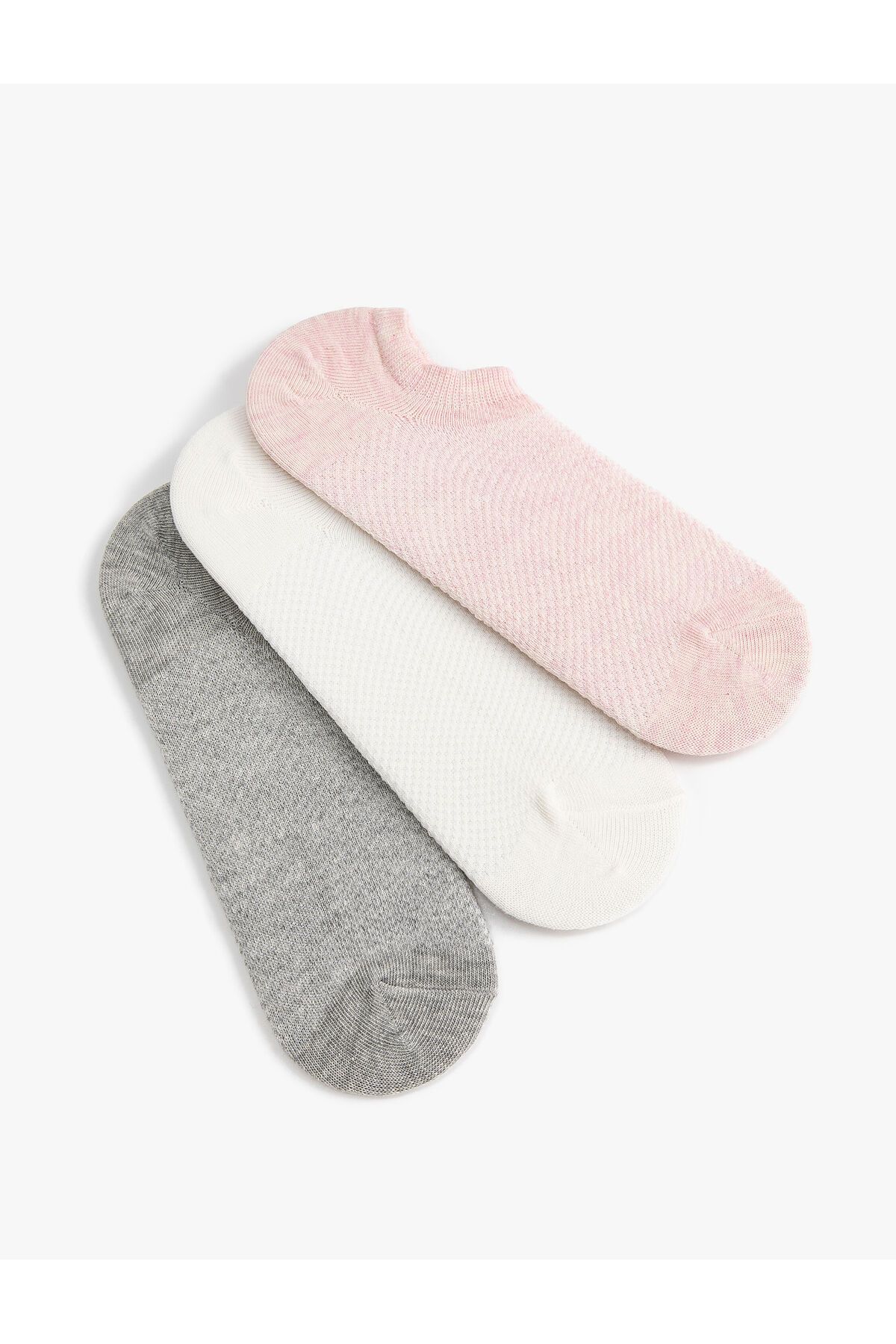 Koton Basic 3'lü Patik Çorap Seti Çok Renkli