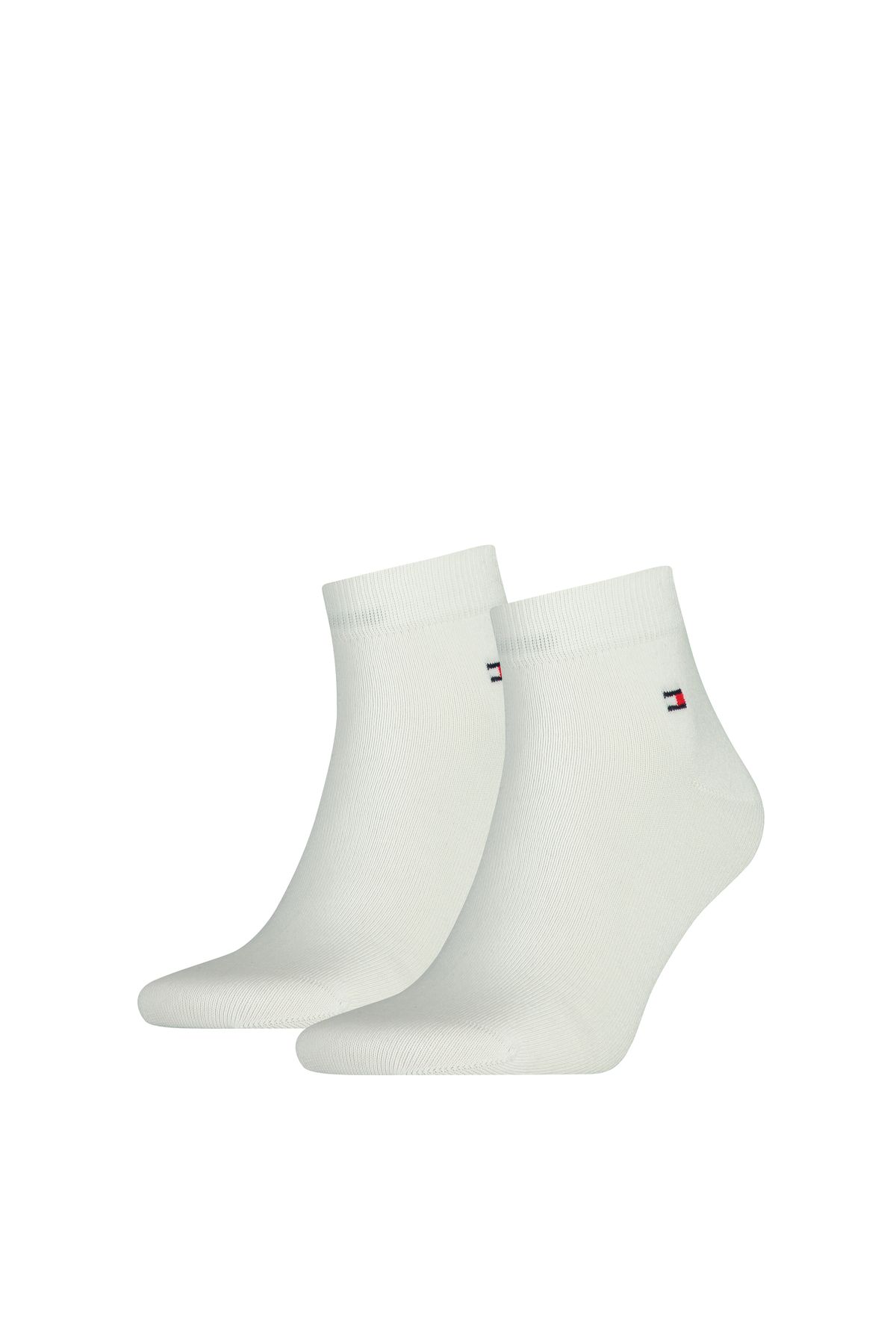 Tommy Hilfiger Erkek Marka Logolu Pamukllu Kısa Günlük Kullanıma Uygun Beyaz Çorap 09a3425001-300