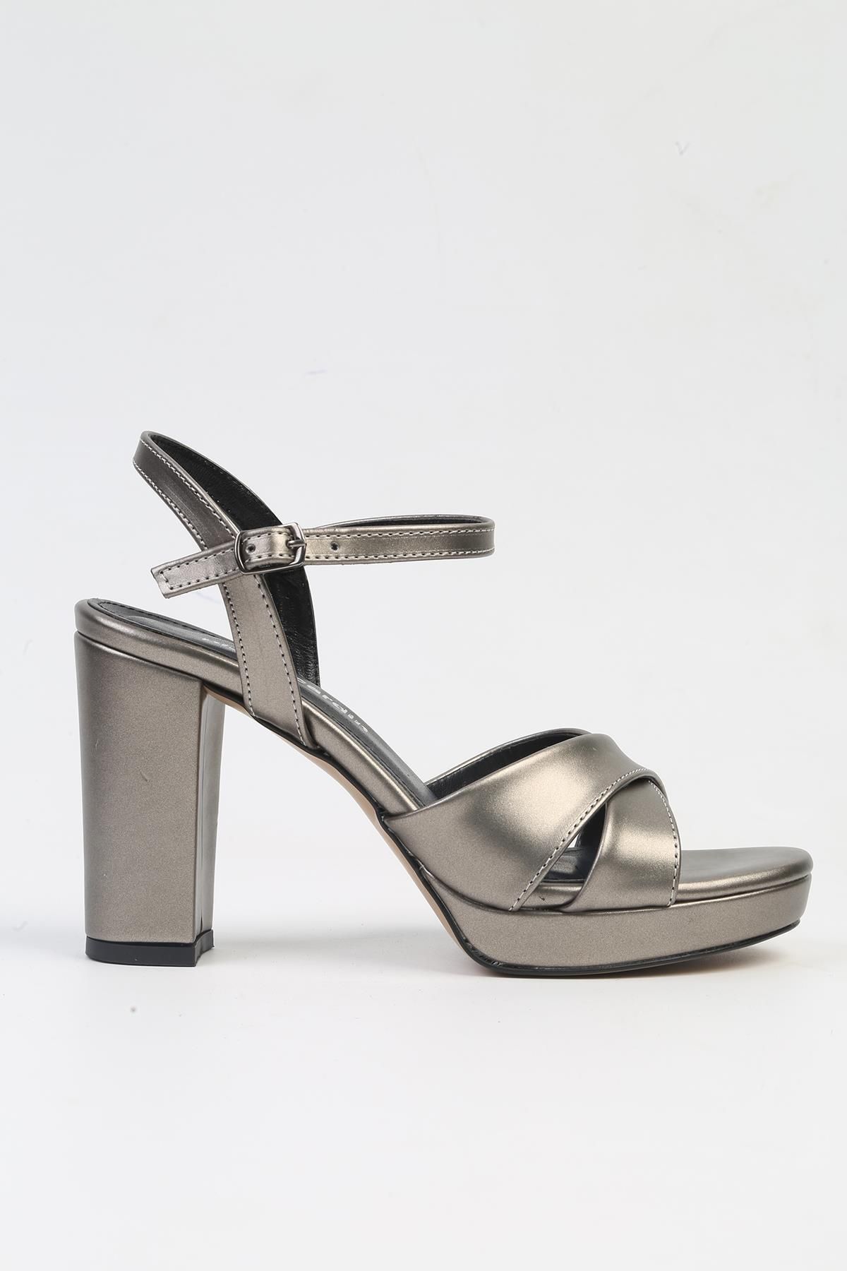 Pierre Cardin ® | PC-52371-3822 Platin Cilt-Kadın Topuklu Ayakkabı
