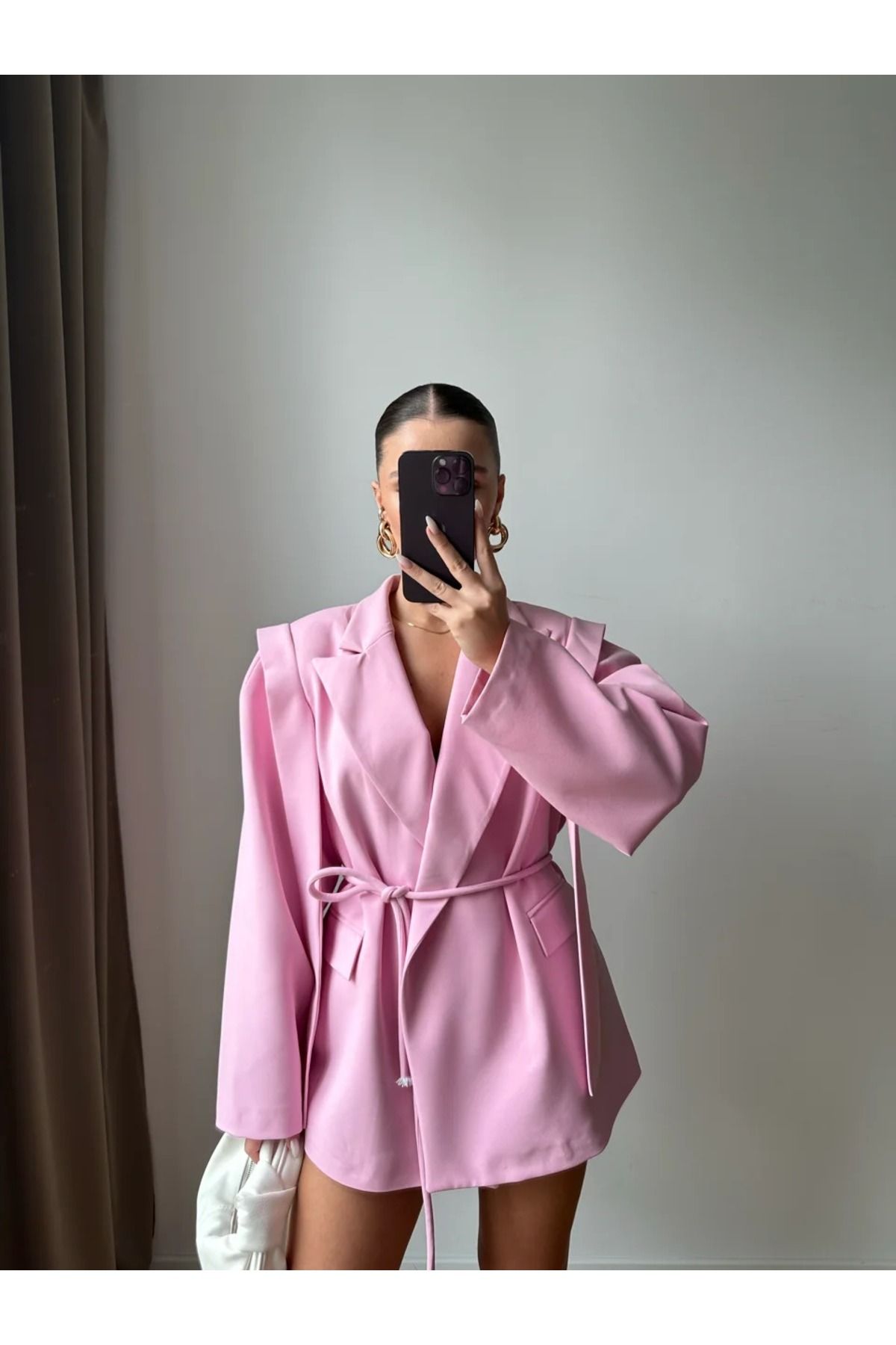 bymaestro woman Kadın Yeni Sezon Tasarım Bağlamalı Ceket