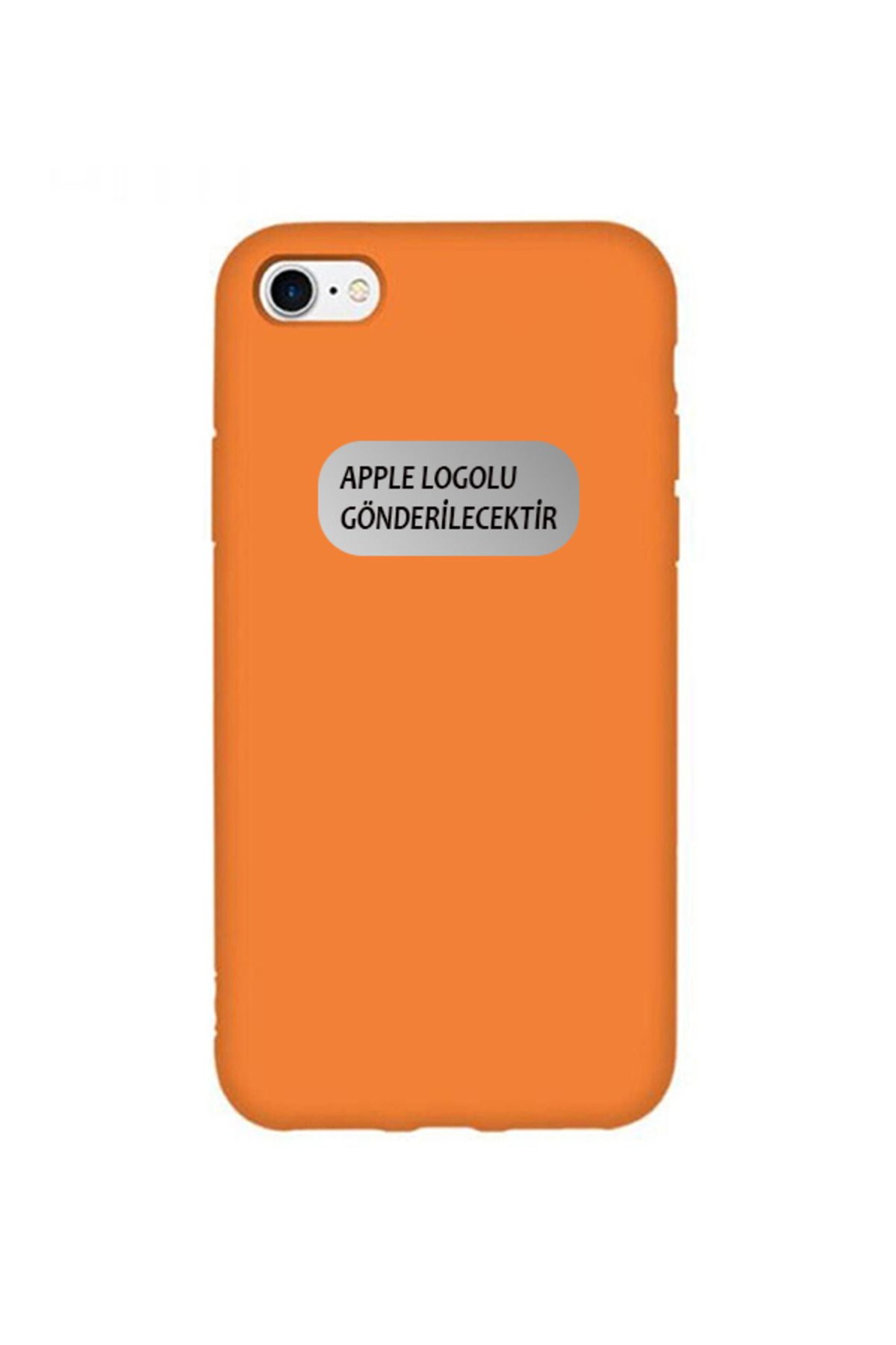 TrendCell Apple Iphone 6 / 6s Uyumlu Içi Kadife Logolu Lansman Silikon Kılıf Kapak Turuncu