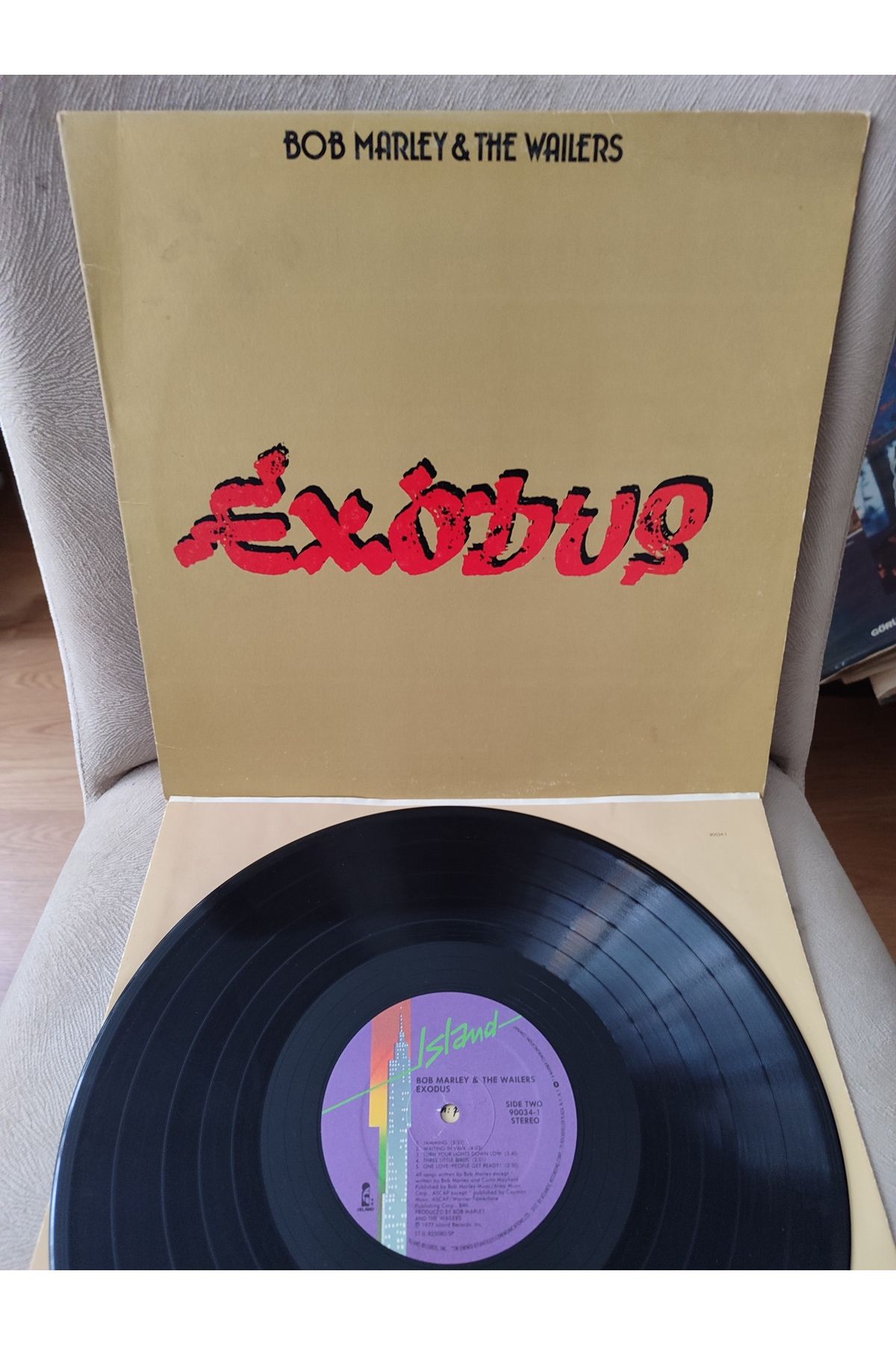 Plakperest BOB MARLEY & THE WAILERS - Exodus 1983 USA Basım Albüm - 33lük LP Plak 2. el