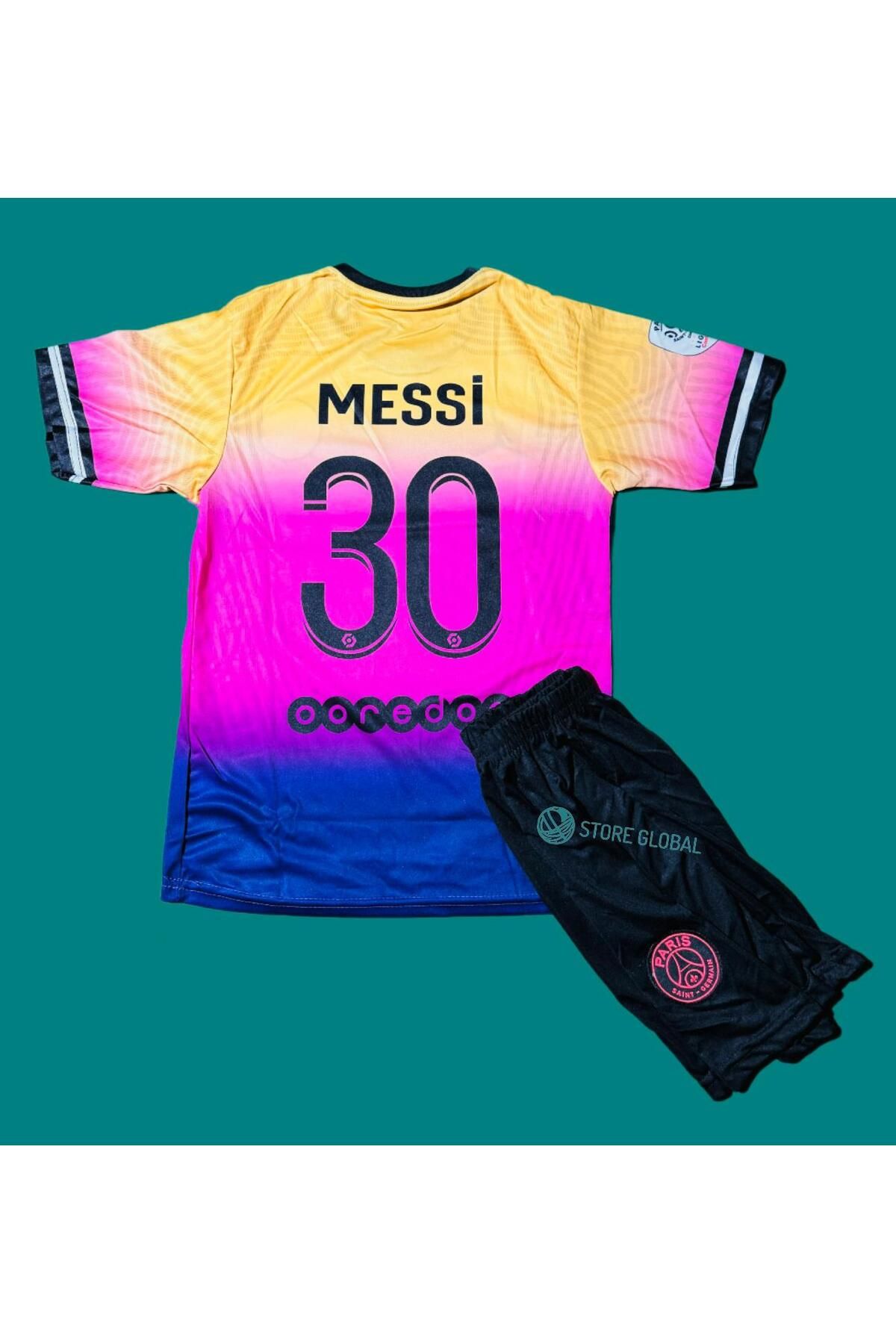 ZİLONG Psg Messi 30 Özel Tasarım Yeni Sezon Çocuk Futbol Forması 2'li Seti