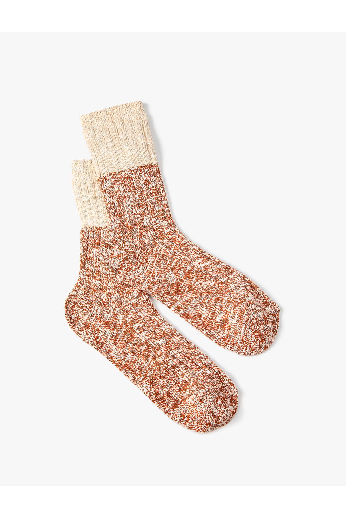 Koton Soket Çorap Kalın Dokulu Kırçıllı Renk Bloklu