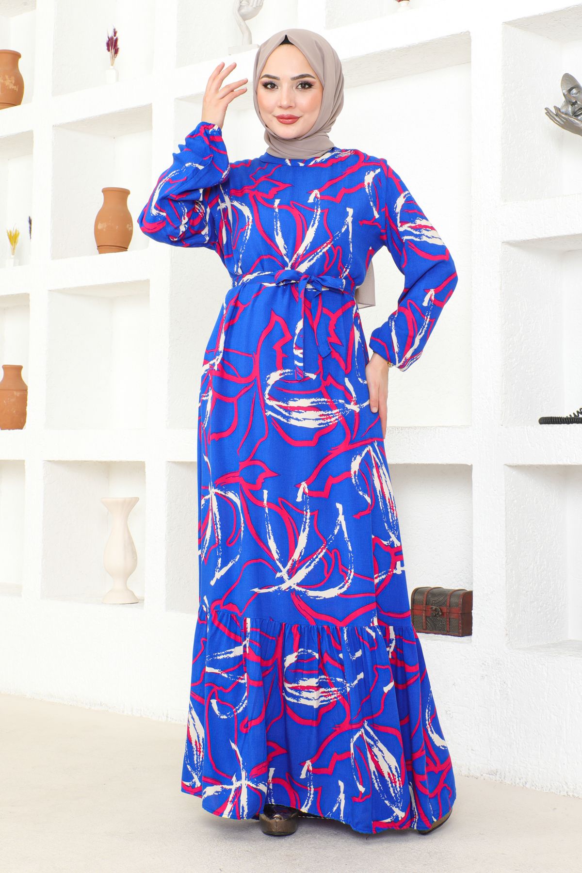MSK Fashion Trend Desen viskon Elbise