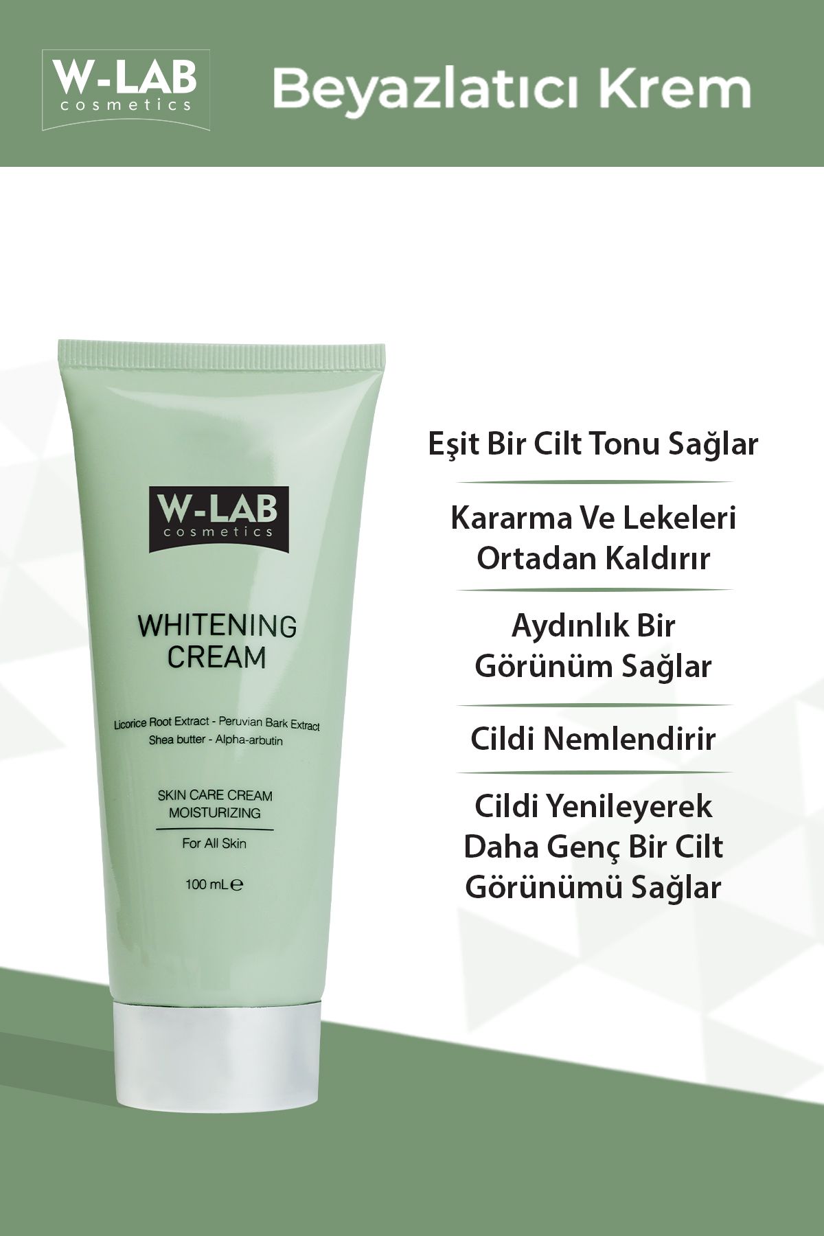 W-Lab Kozmetik W-lab Beyazlatıcı Krem 100 Ml