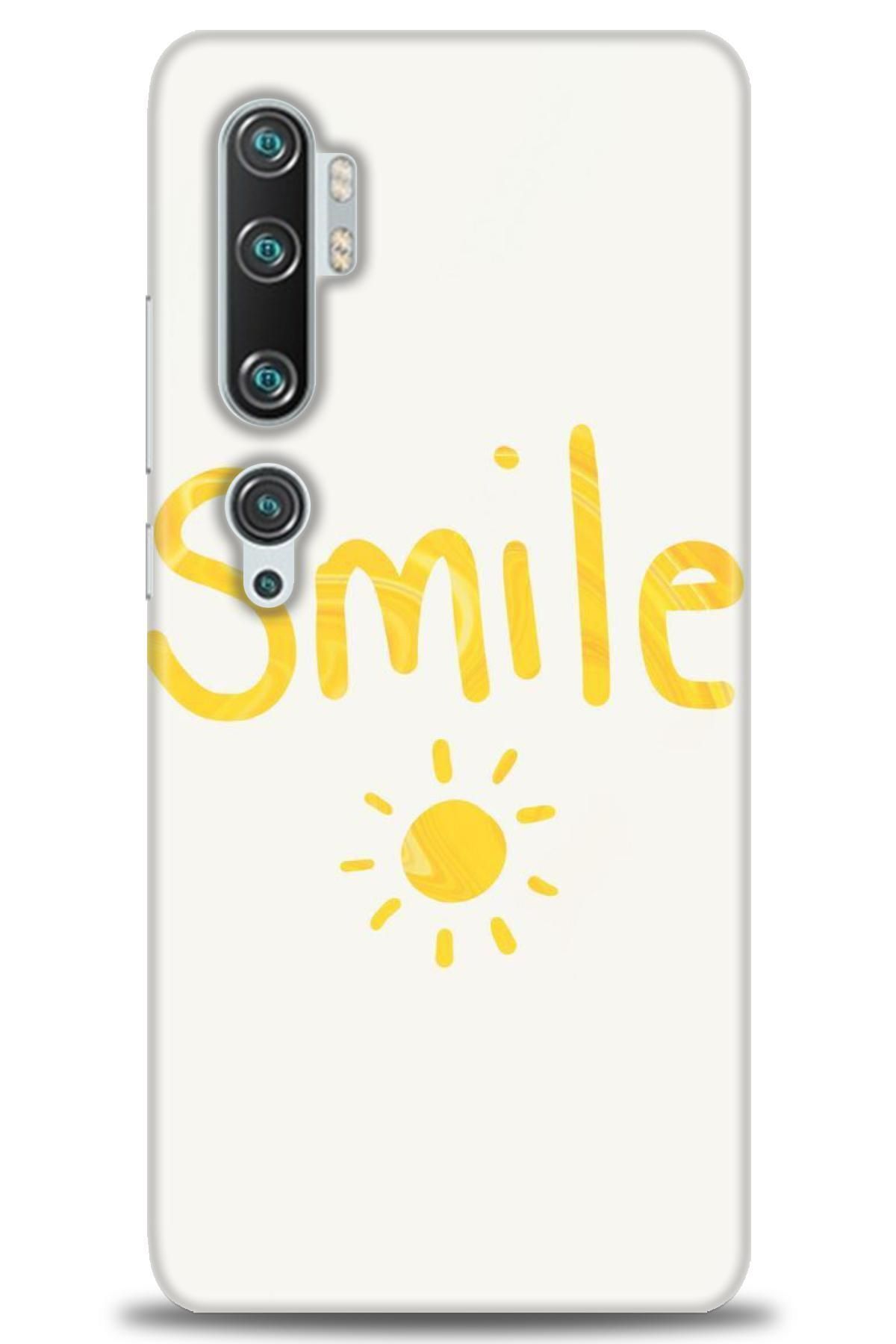 kılıfevreni Xiaomi Mi Note 10 Pro Kılıf HD Baskılı Kılıf - Smile Güneş + 9H NANO EKRAN KORUYUCU