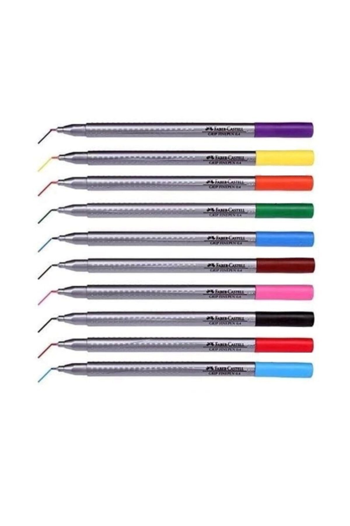 Faber Castell Grip Finepen 10 Farklı Renk 0,4 Mm Keçe Uçlu Kalem