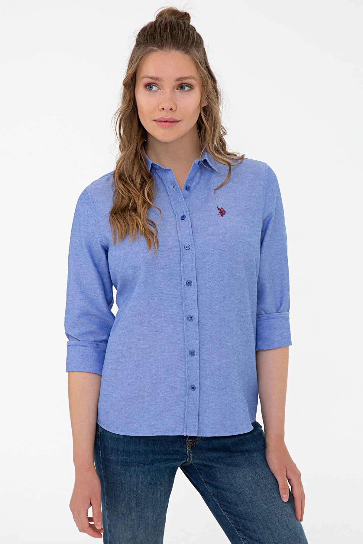 U.S. Polo Assn. Mavı Kadın Gömlek