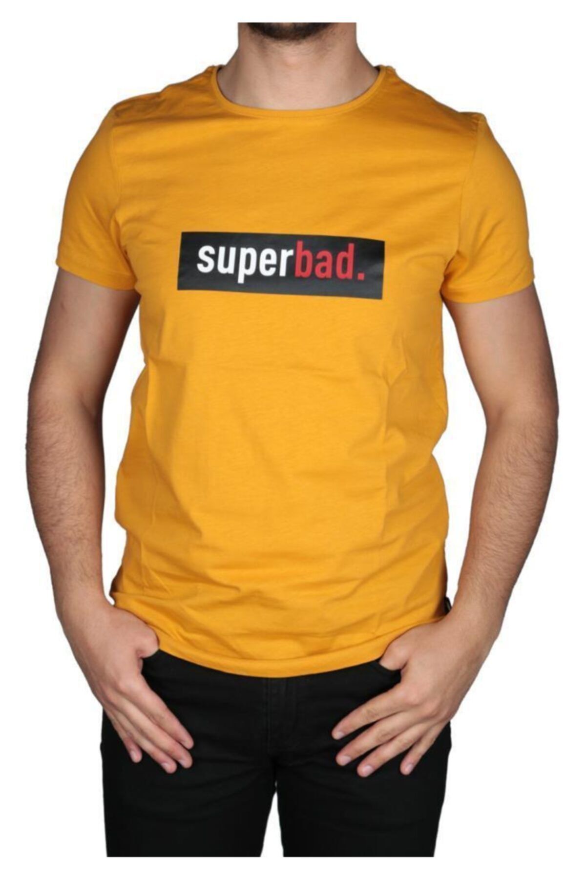 Bad Bear Erkek Hardal Tişört Superbad T-shırt