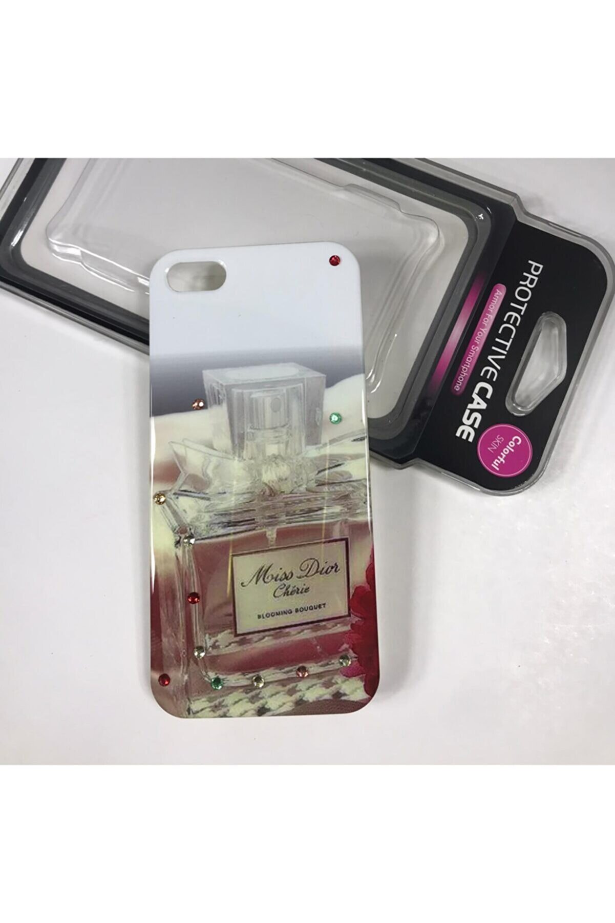 Miscase Taşlı Iphone Se / 5 / 5s Uyumlu  Parfüm Şişesi Kılıf Miss Dior