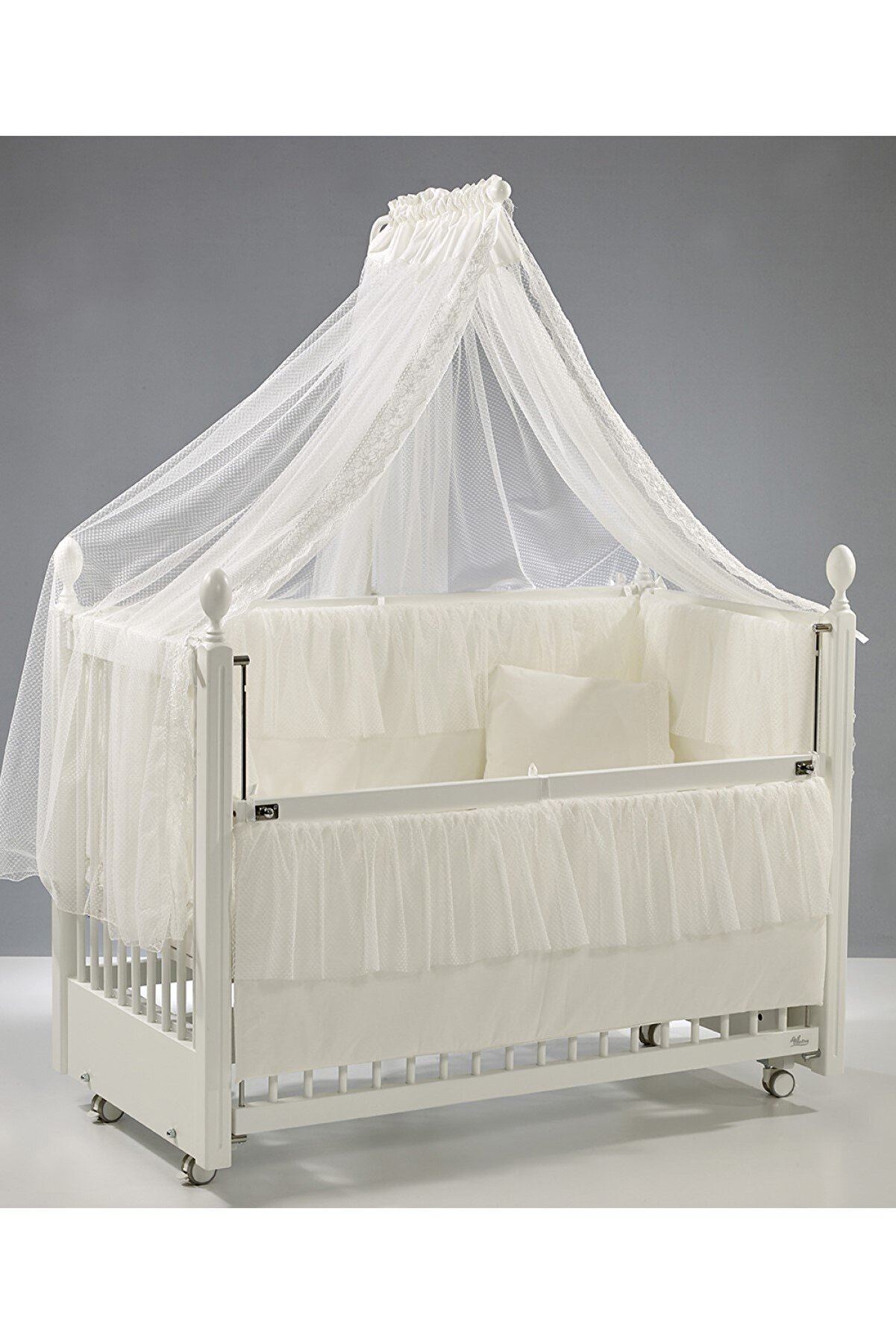 Meltem Smart Kral Sallanır Ahşap Anne Yanı Beşik 60x120