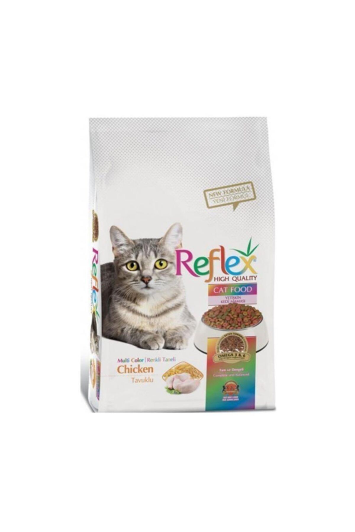 Reflex Renkli Taneli Tavuklu Kedi Maması 3 kg