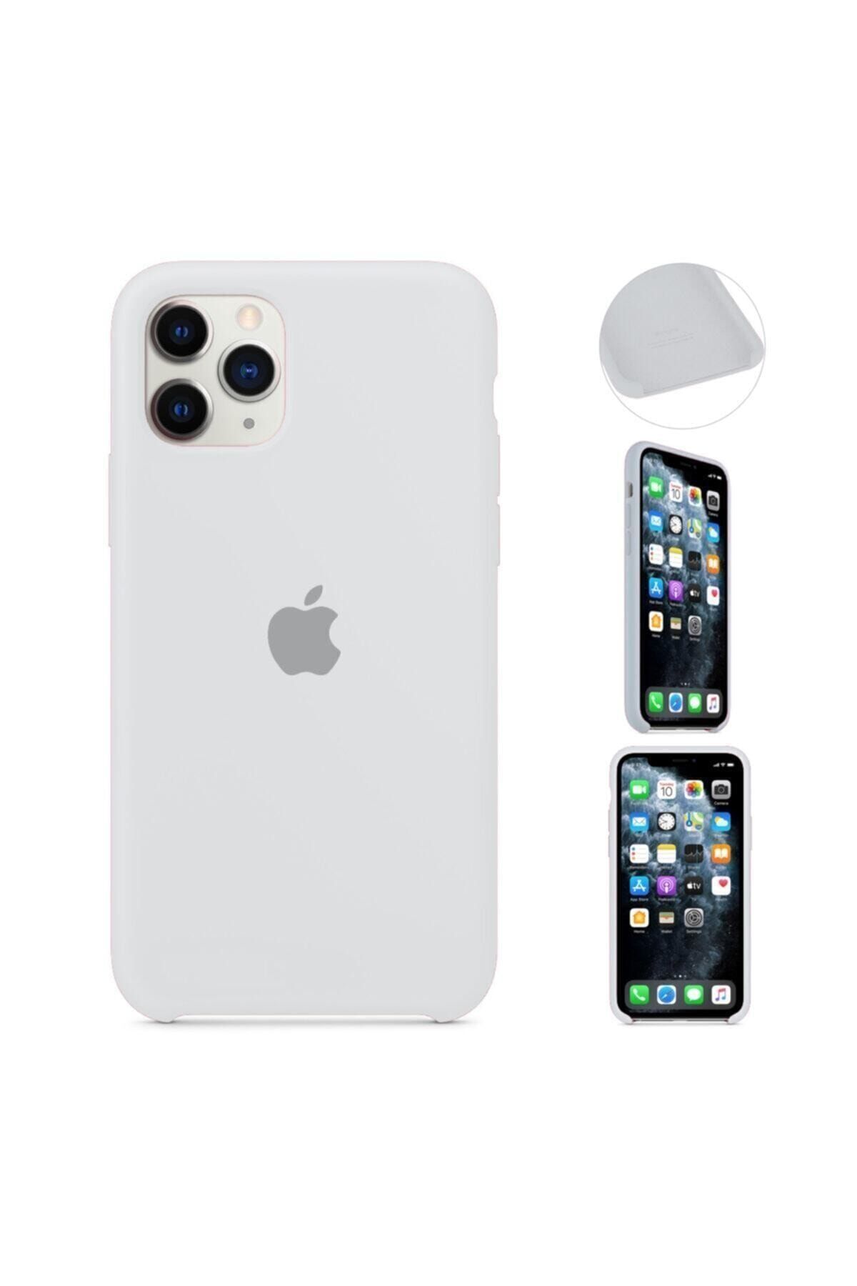 MobileGaraj Beyaz Iphone 11 Için Lansman Silikon Kılıf