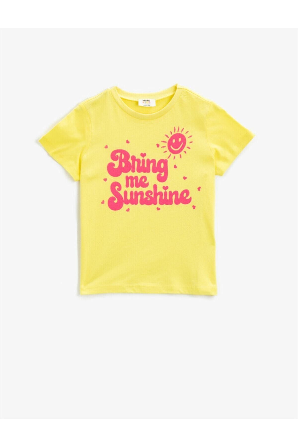 Koton Kız Çocuk Sarı T-Shirt
