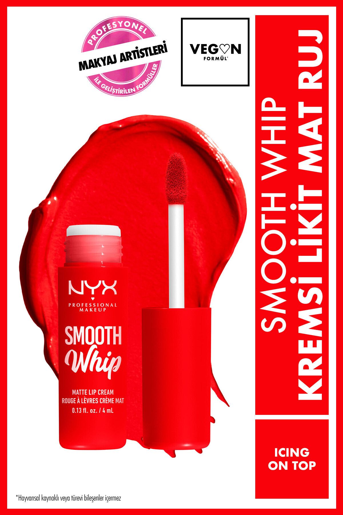 NYX Professional Makeup Smooth Whip Kremsi Likit Mat Ruj - Icing On Top