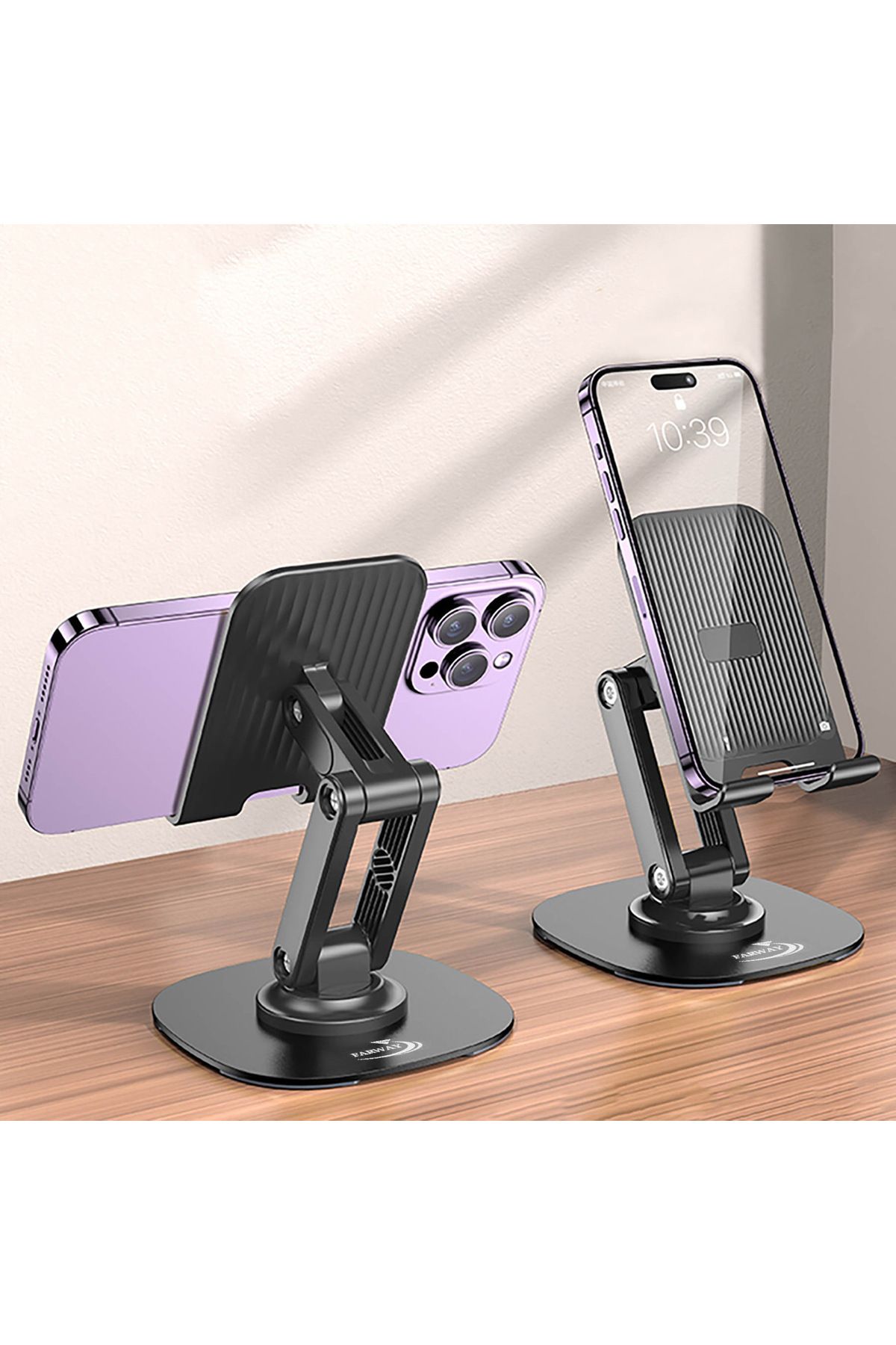 Farway Masa Üstü Tablet ve Telefon Tutucu Stand 3 Kademeli 360 Derece Döndürülebilir