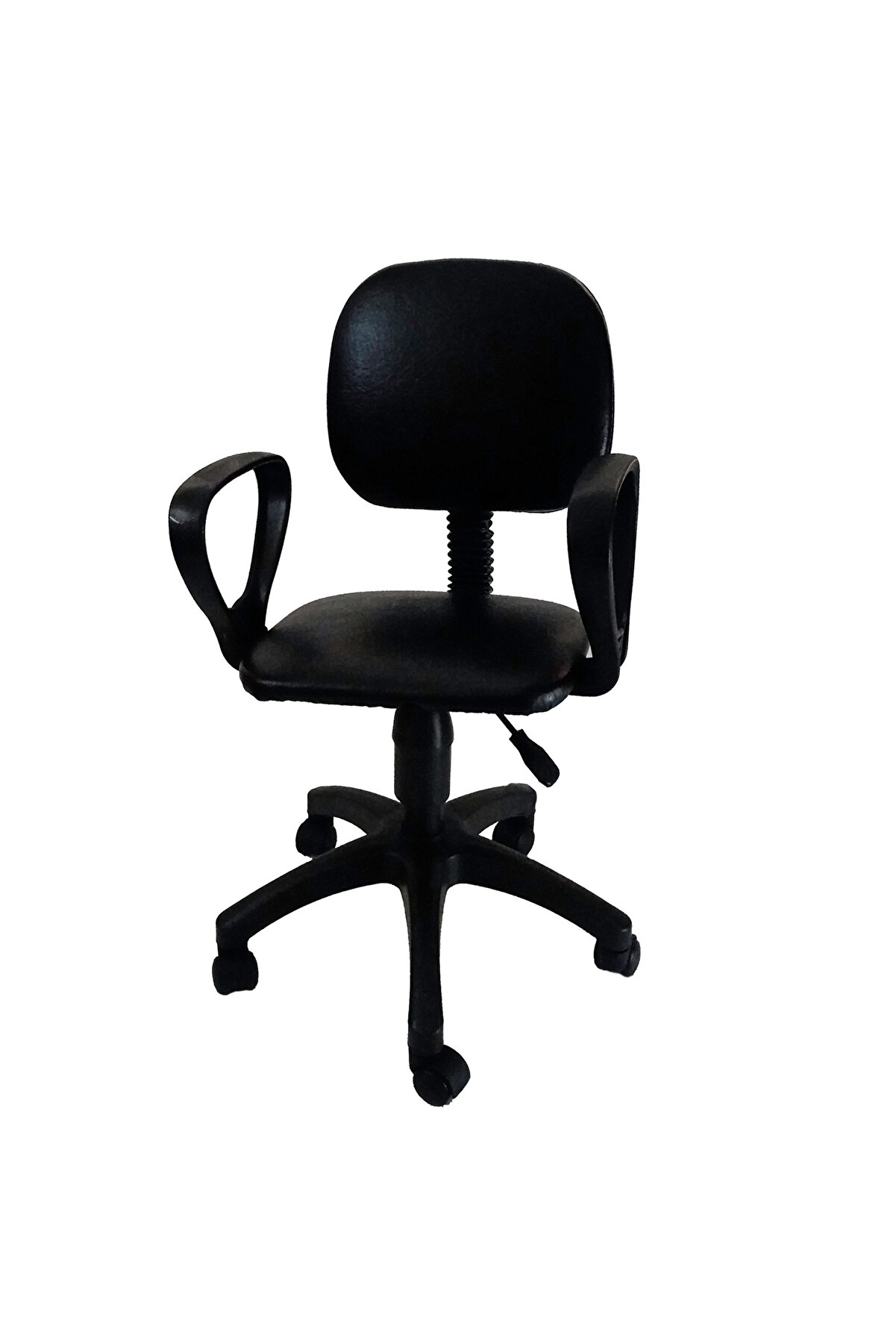 Boss Concept Ofis Sekreter Deri Siyah Bilgisayar Koltuğu Sandalyesi