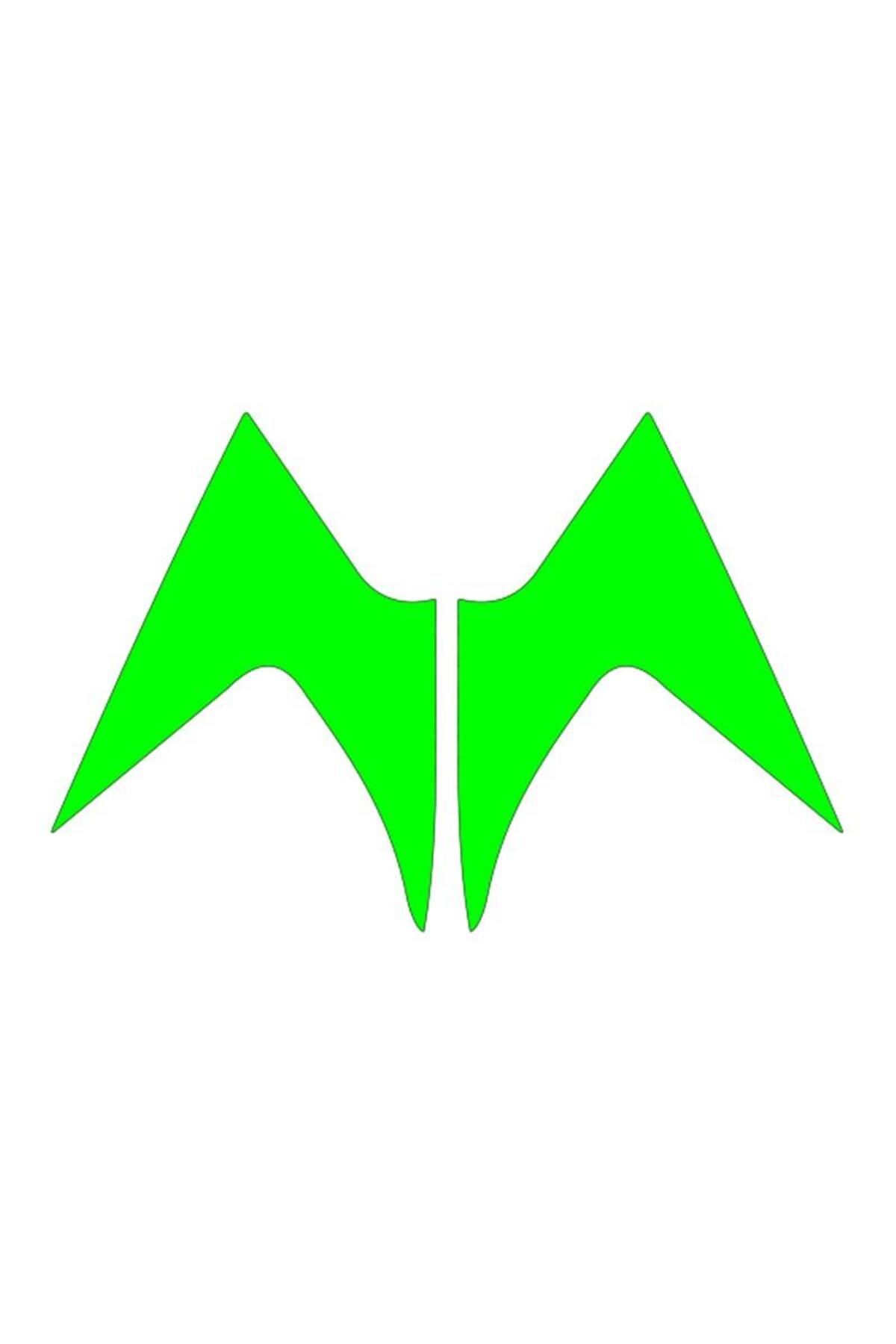 Mondial Mh Drift 2011 - 2020 Uyumlu Flo Yeşil Ön Siperlik Yan Sticker