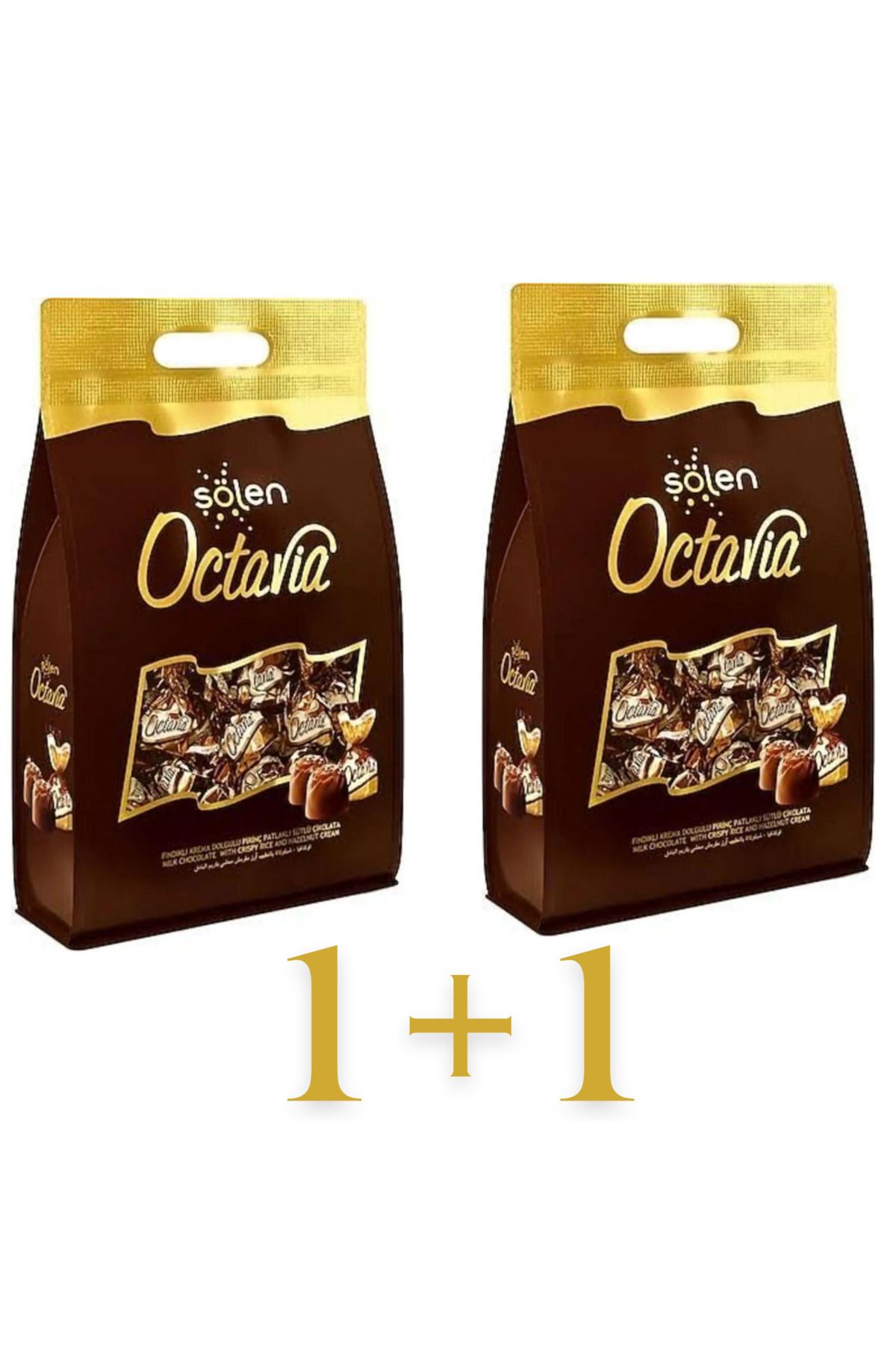 Şölen Çikolata Octavia Fındıklı Krema Dolgulu Pirinç Patlaklı Sütlü Çikolata 262 gr 2 Adet