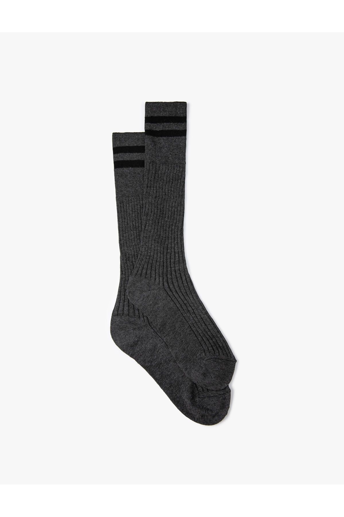 Koton Uzun Soket Çorap Şerit Detaylı Dokulu