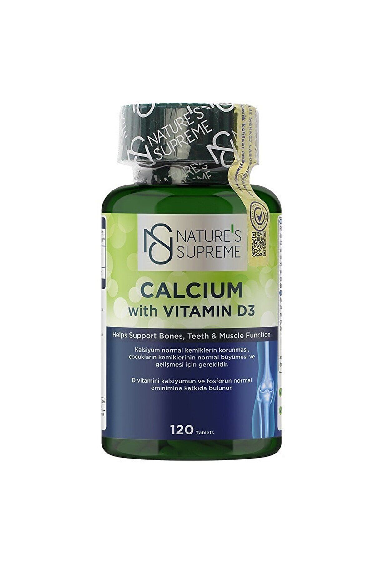 Natures Supreme Calcium With Vitamin D3 120 Tablet