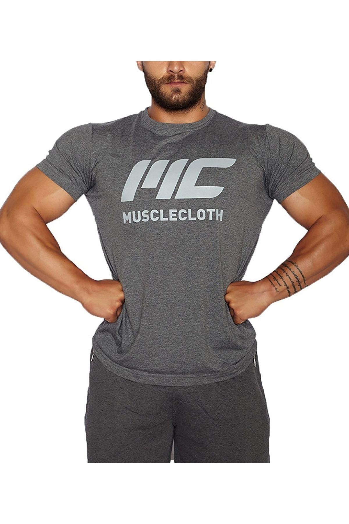 MUSCLECLOTH Basic T-shirt Gri