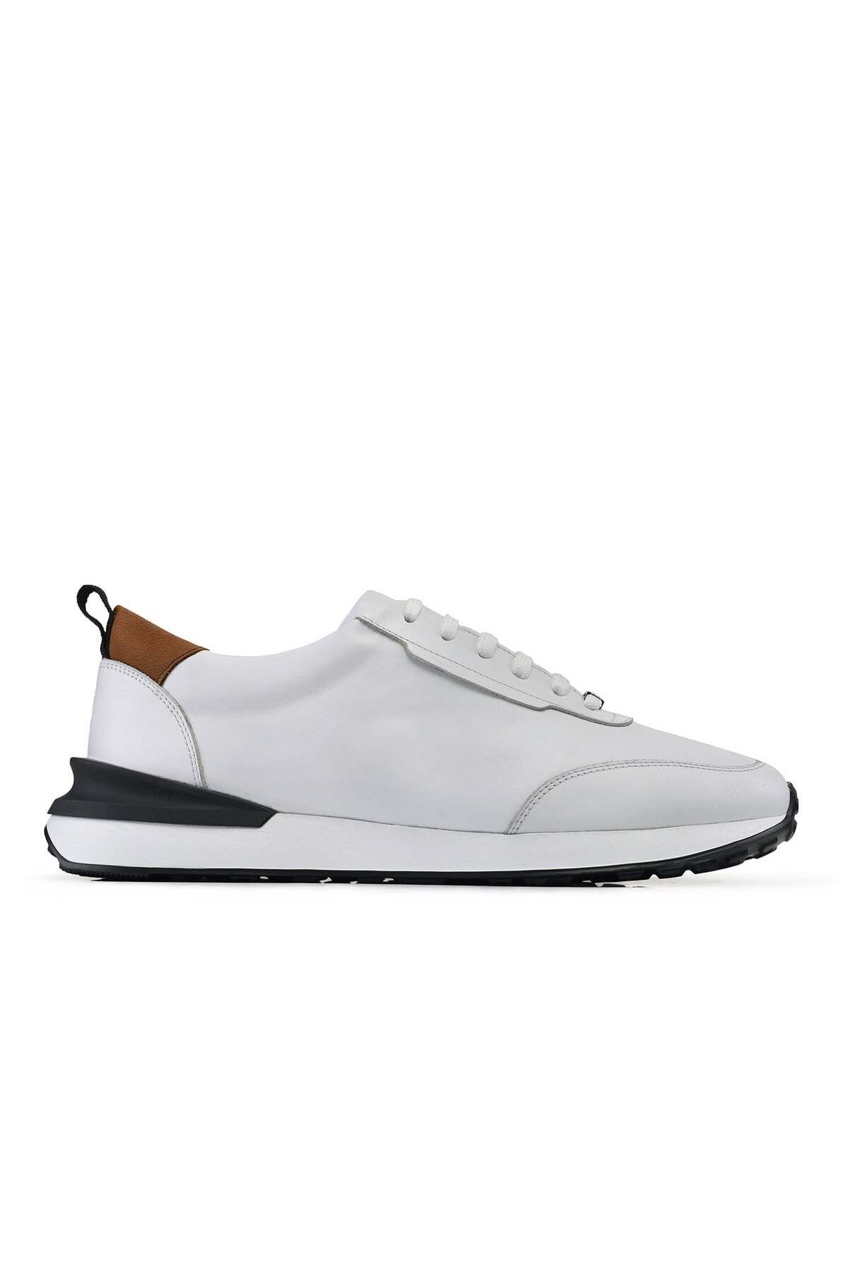 Nevzat Onay Beyaz Bağcıklı Sneaker Erkek Ayakkabı -34771-