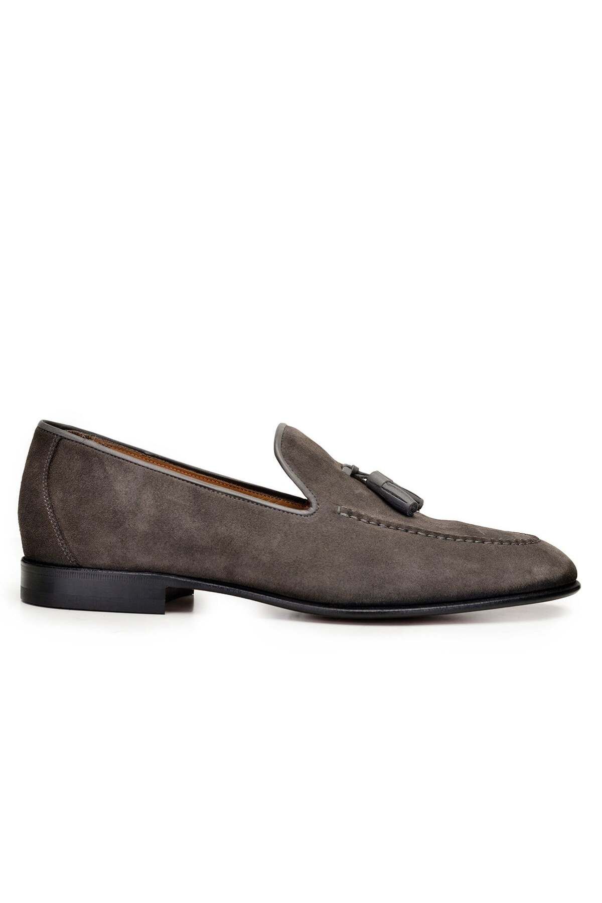 Nevzat Onay Gri Klasik Loafer Erkek Ayakkabı -9860-