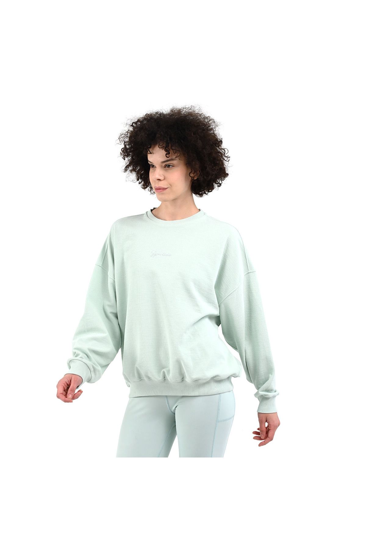Sportive Luna Kadın Yeşil Günlük Stil Sweatshirt 24YKTL13D22-YSL
