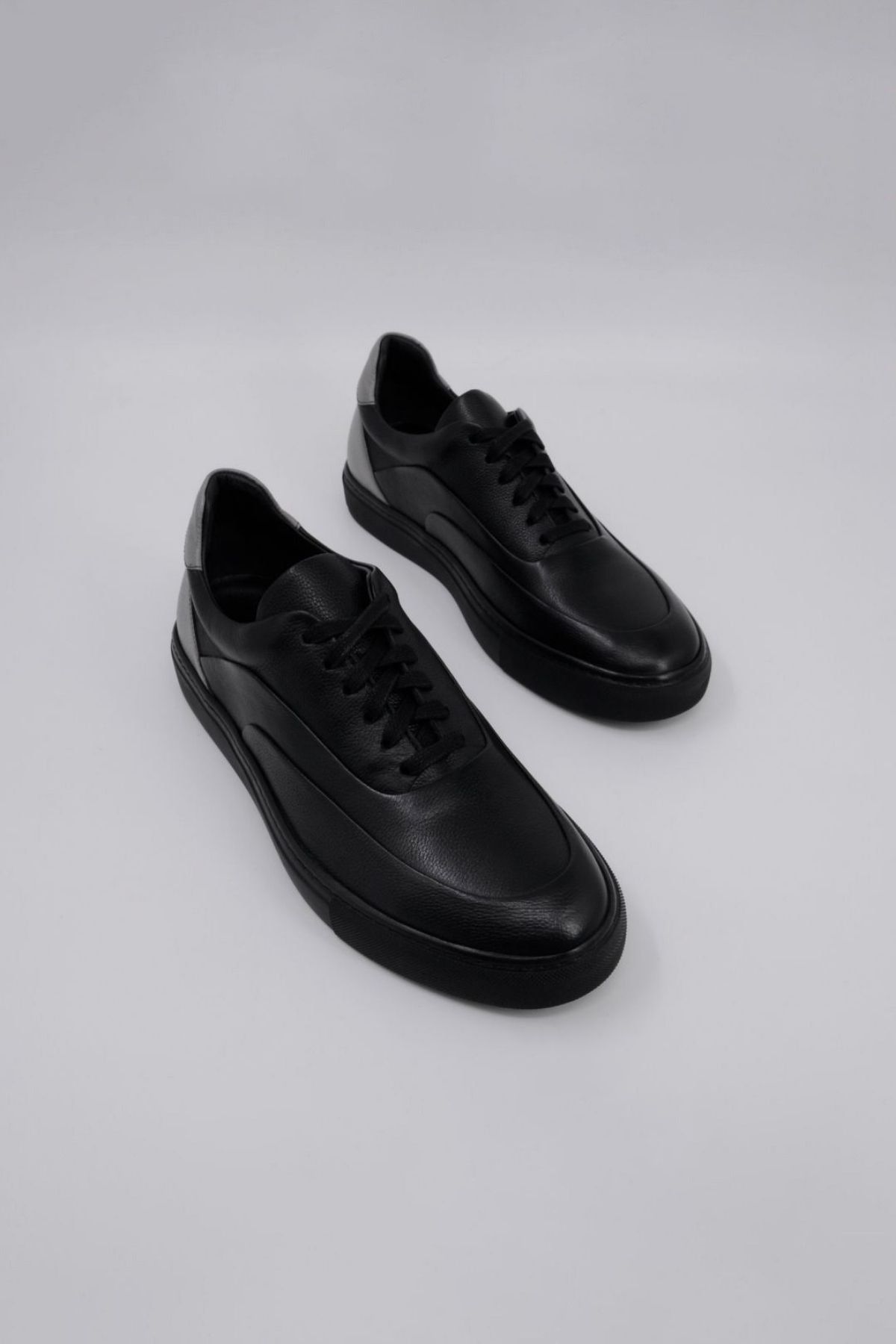 Trust Shoes Bağcıklı Siyah Erkek Deri Spor Ayakkabı
