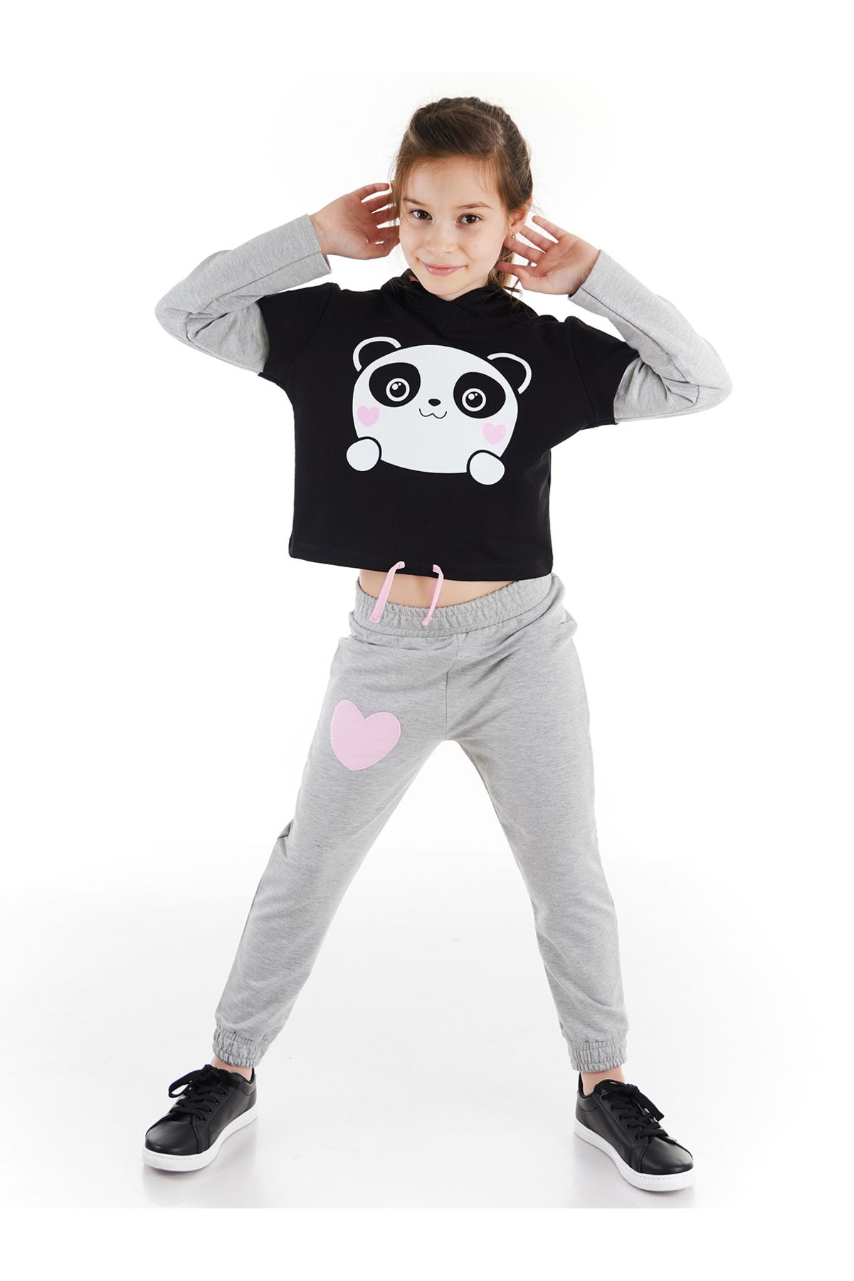 Denokids Minik Panda Kız Çocuk Eşofman Takım
