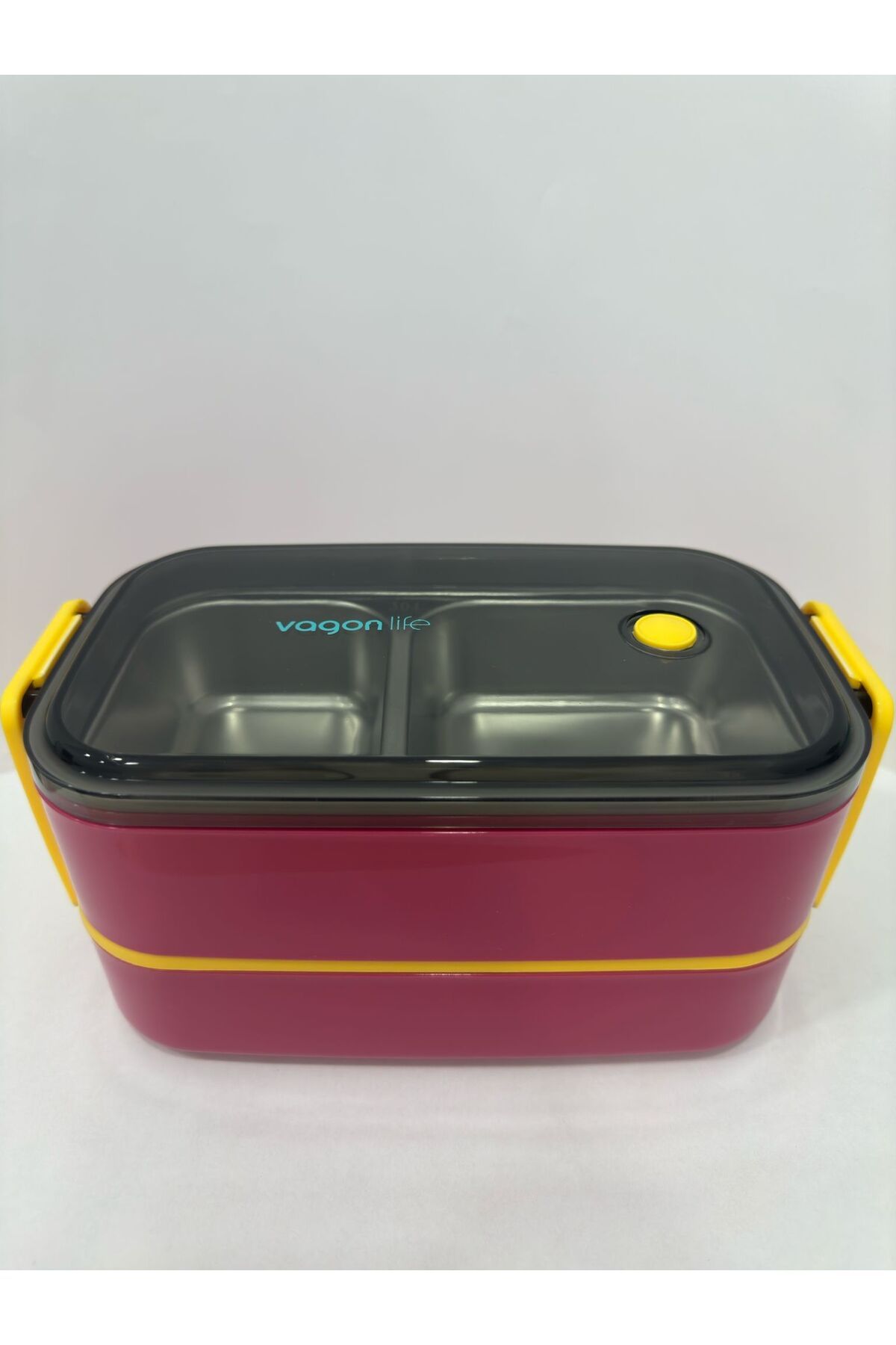 Vagonlife VGN- BL50002-2  1400 ml  Çelik Lunch Box (Yemek Kabı / Pembe)