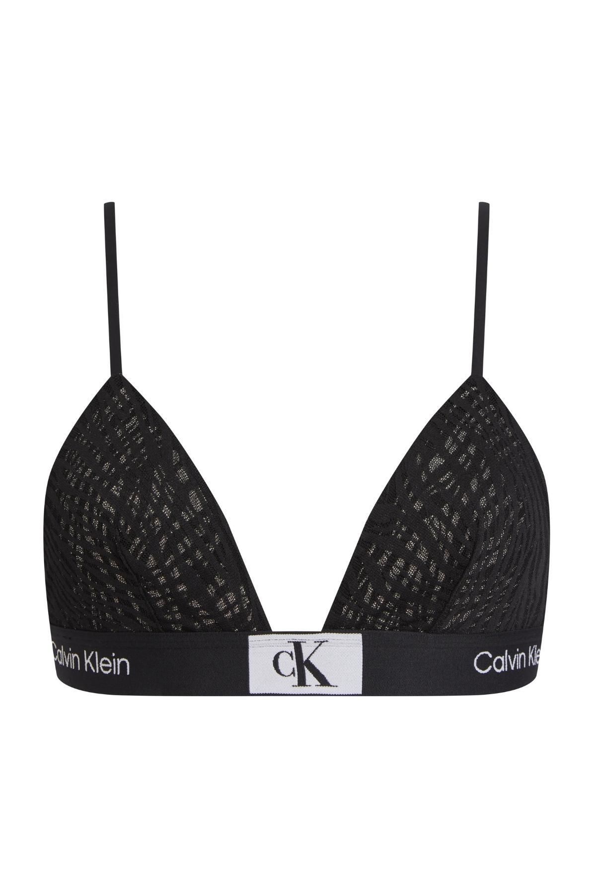 Calvin Klein Kadın Marka Logolu Elastik Bel Bantlı Siyah Spor Sütyeni 000qf7377e-ub1