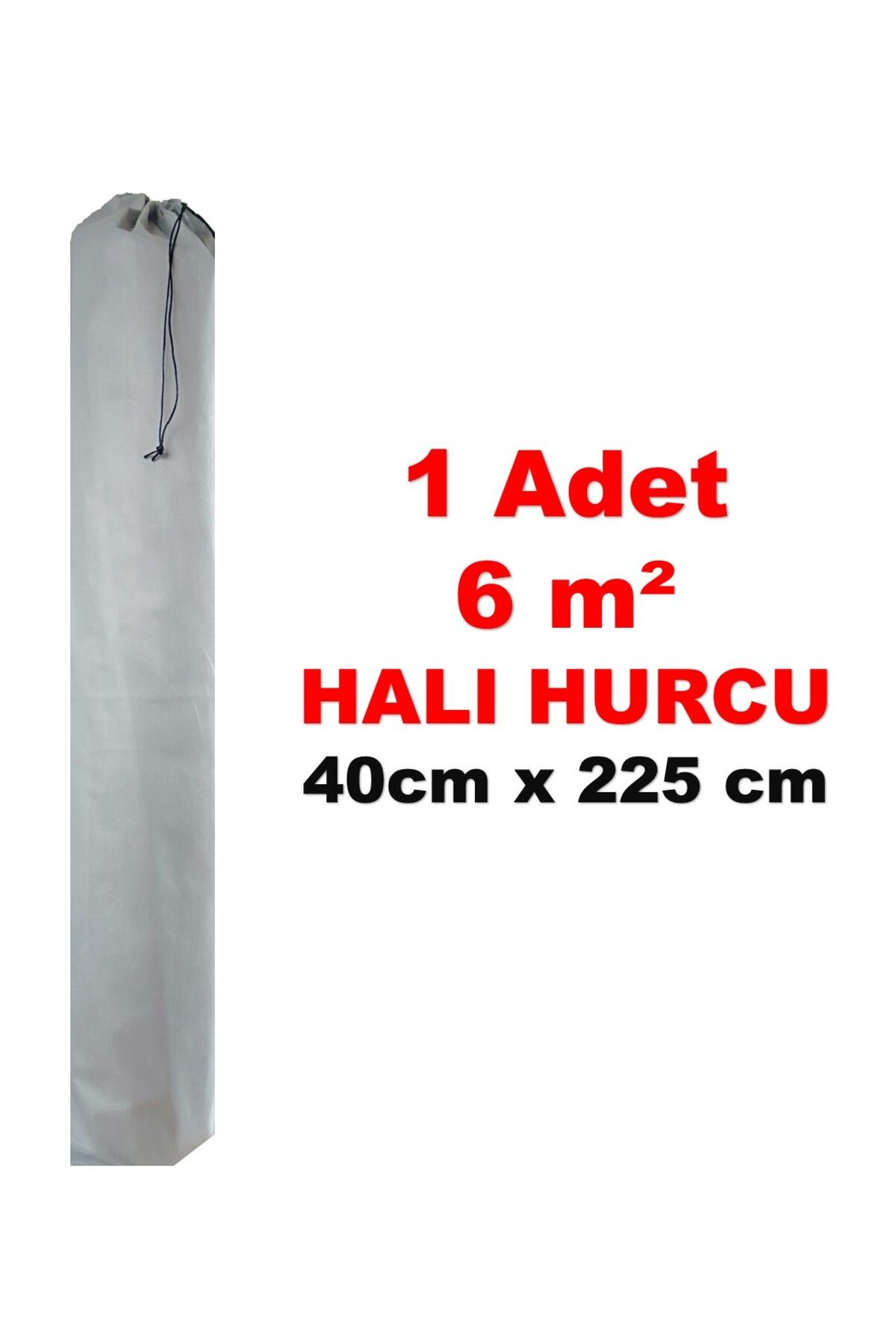 Sarar 6m² Halı Hurcu - Halı Kılıfı -gri Tele Kumaş - Bağcıklı Halı Hurcu- Halı Poşeti - Halı Ambalajı